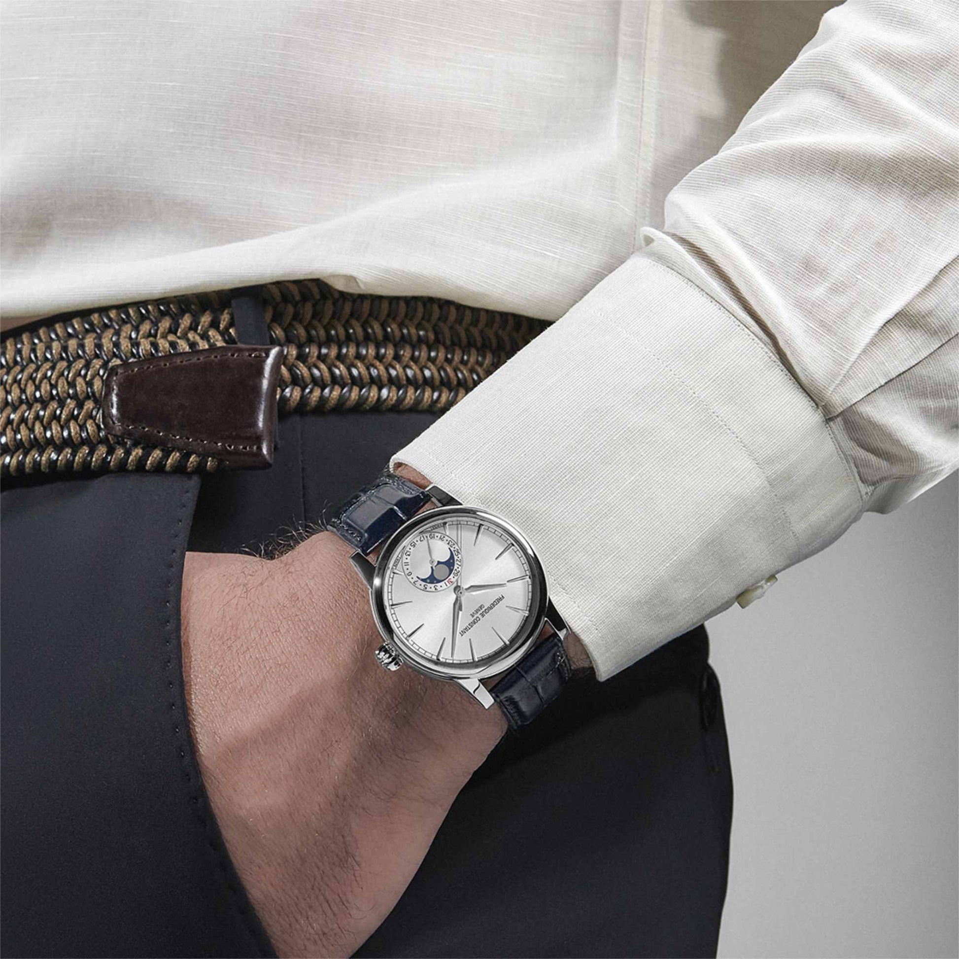 Classic Moonphase Date, Edelstahl von Frederique Constant (FC-716S3H6)