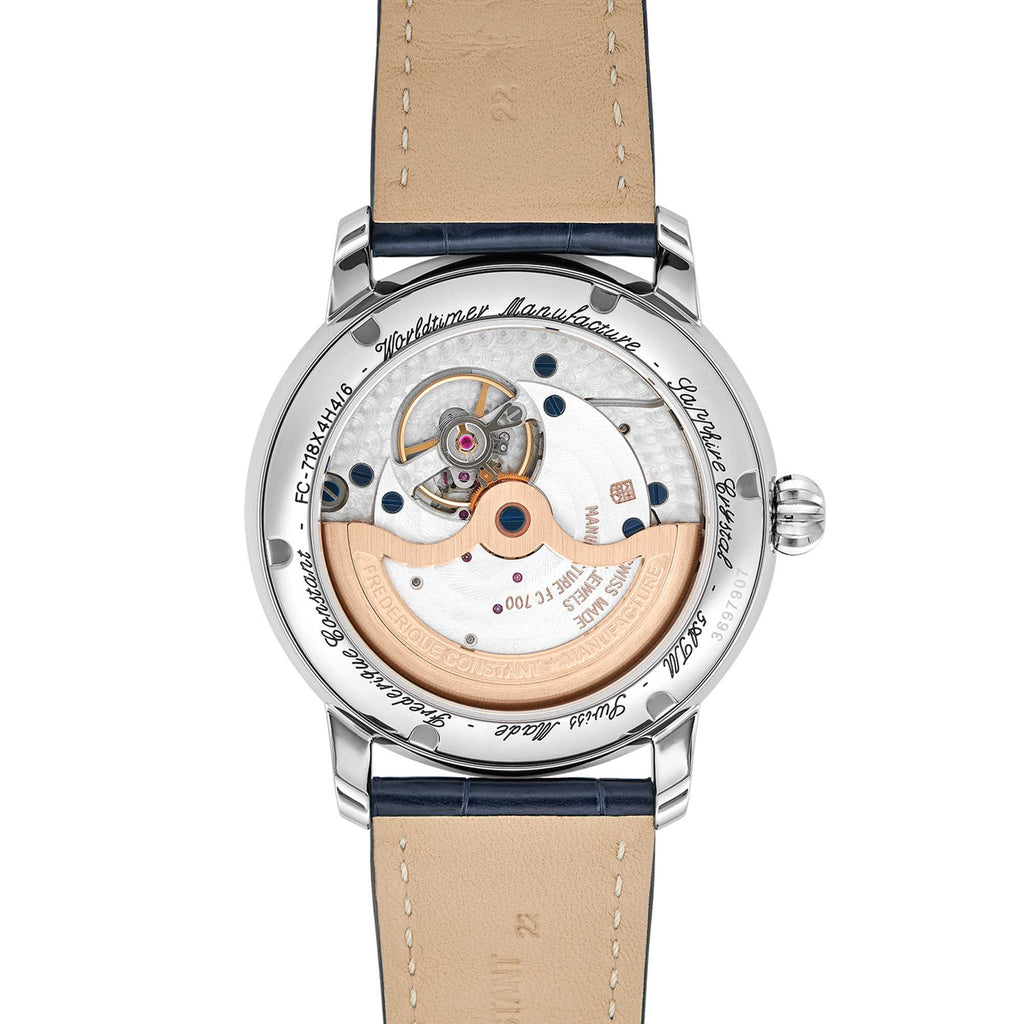 Frederique Constant Classic Worldtimer Manufacture (FC-718WM4H6) aus Silber