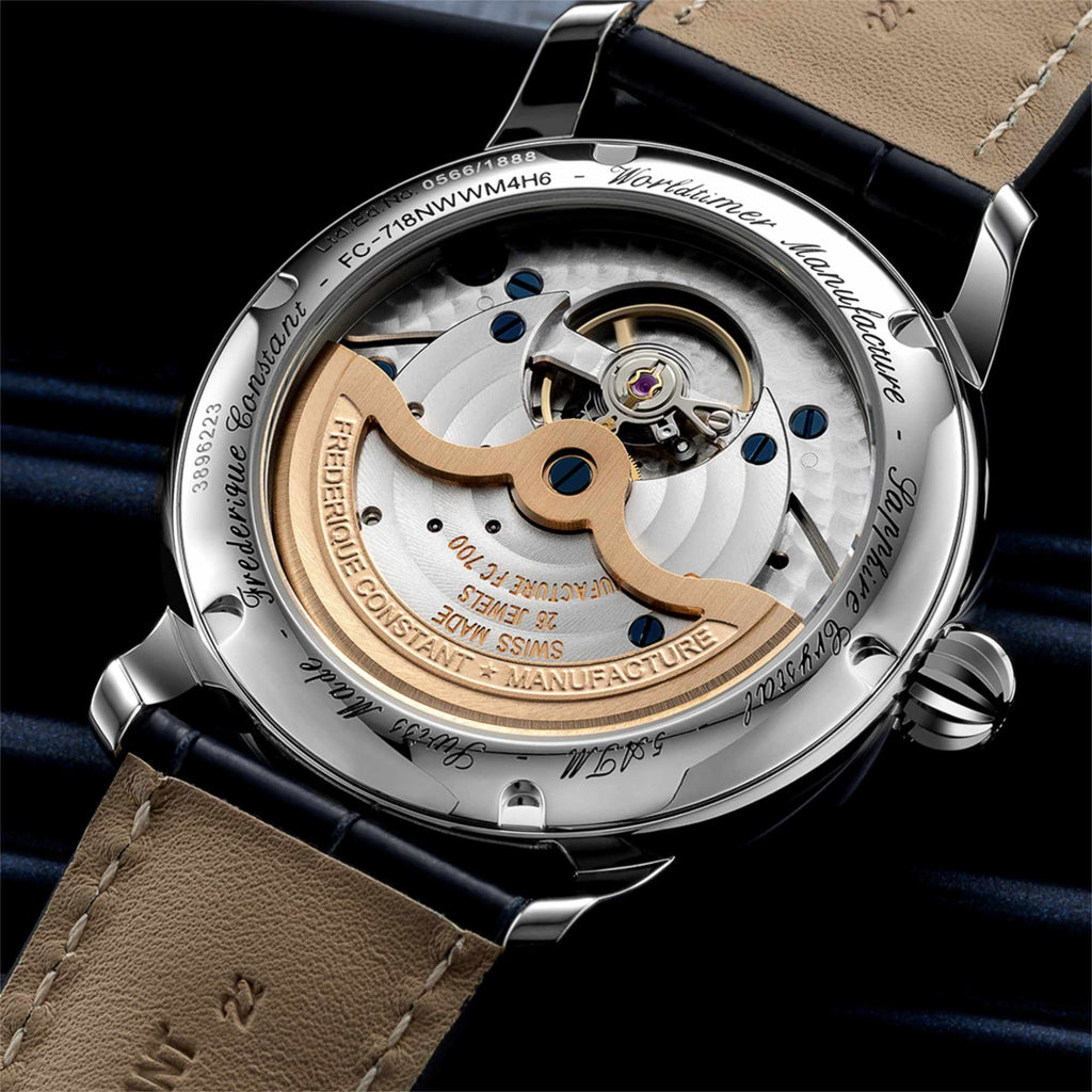 Frederique Constant Classic Worldtimer Manufacture (FC-718WM4H6) aus Silber