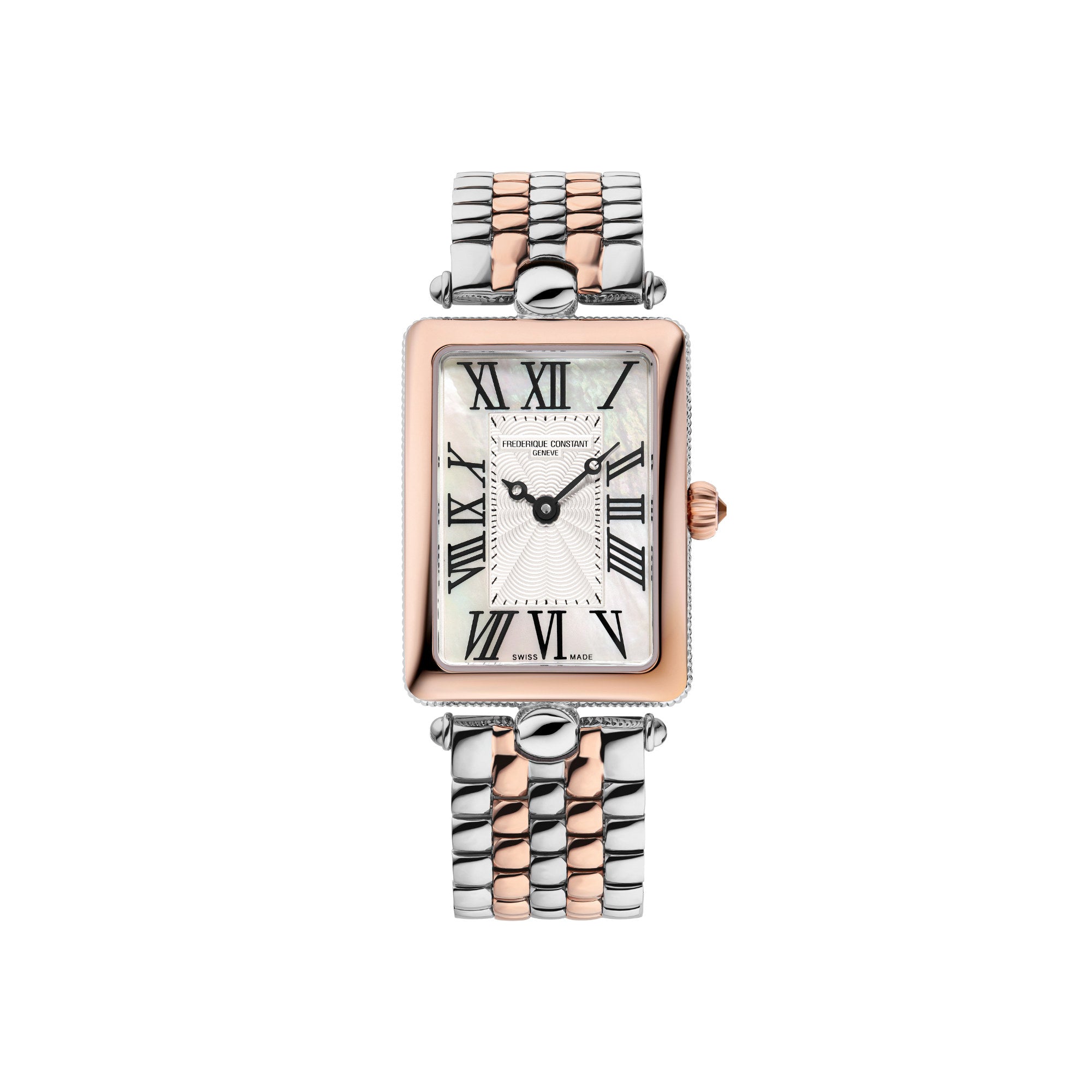 Frederique Constant Classics Art Deco Carree (FC-200MPW2AC2B) aus Edelstahl mit Perlmutt