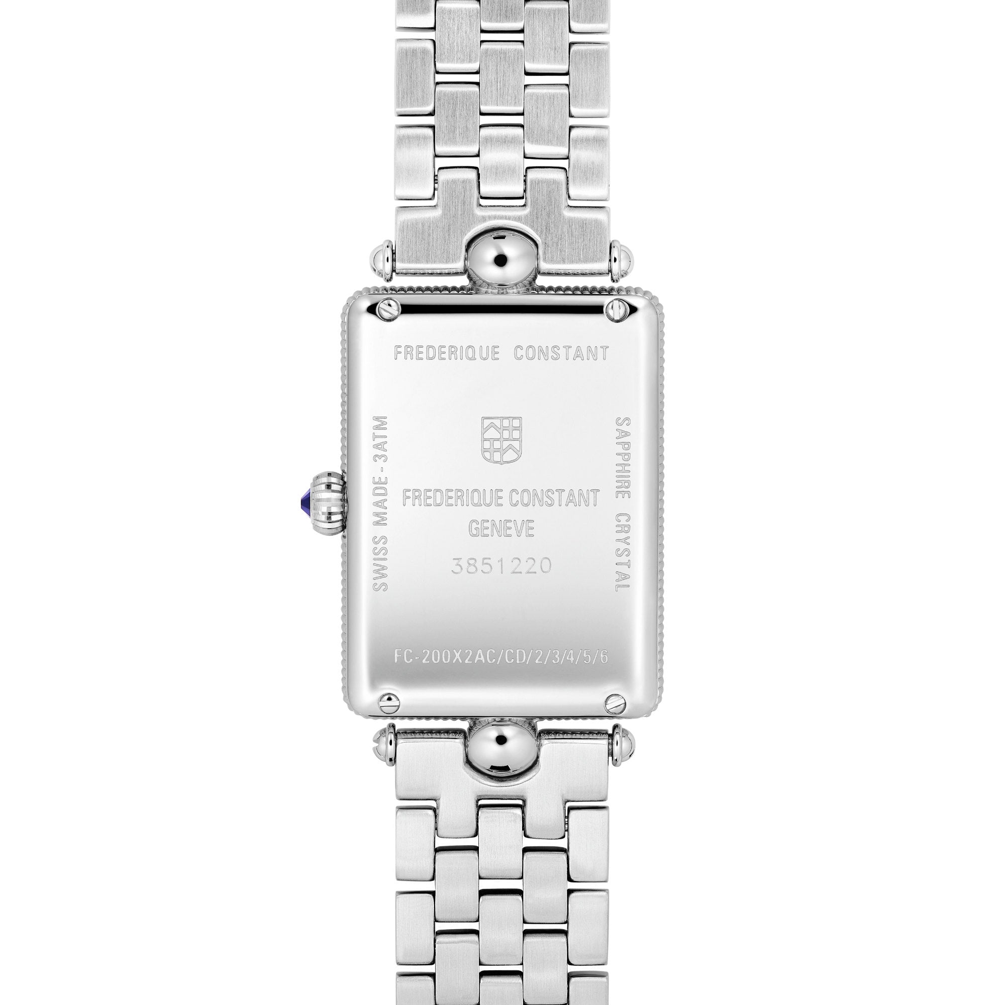 Frederique Constant Classics Art Deco Carree (FC-200MPW2AC6B) aus Edelstahl mit Perlmutt