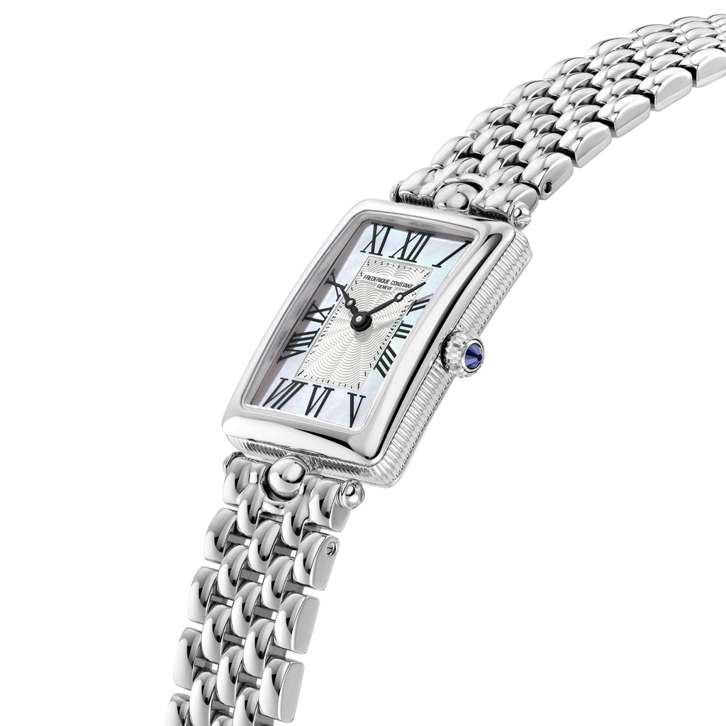 Frederique Constant Classics Art Deco Carree (FC-200MPW2AC6B) aus Edelstahl mit Perlmutt