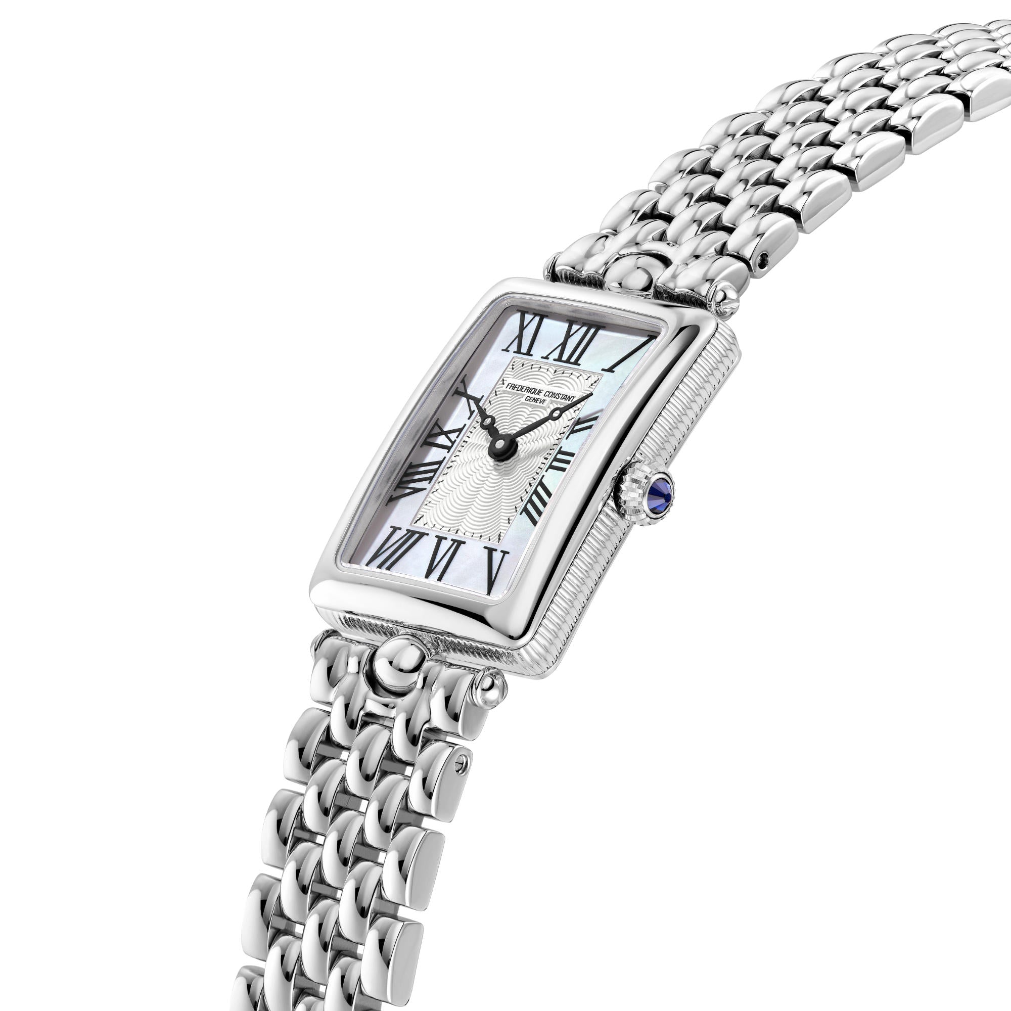 Frederique Constant Classics Art Deco Carree (FC-200MPW2AC6B) aus Edelstahl mit Perlmutt