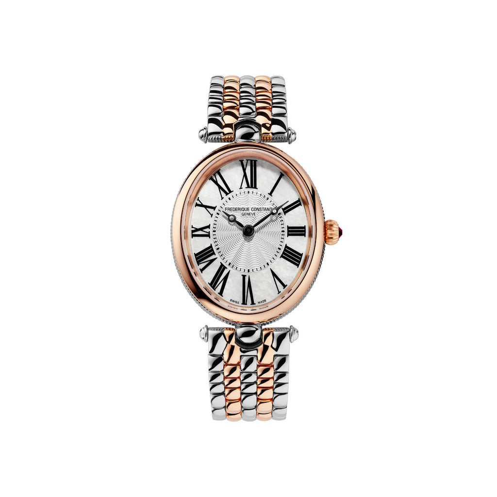 Frederique Constant Classics Art Deco Oval (FC-200MPW2V2B) aus Edelstahl mit Perlmutt