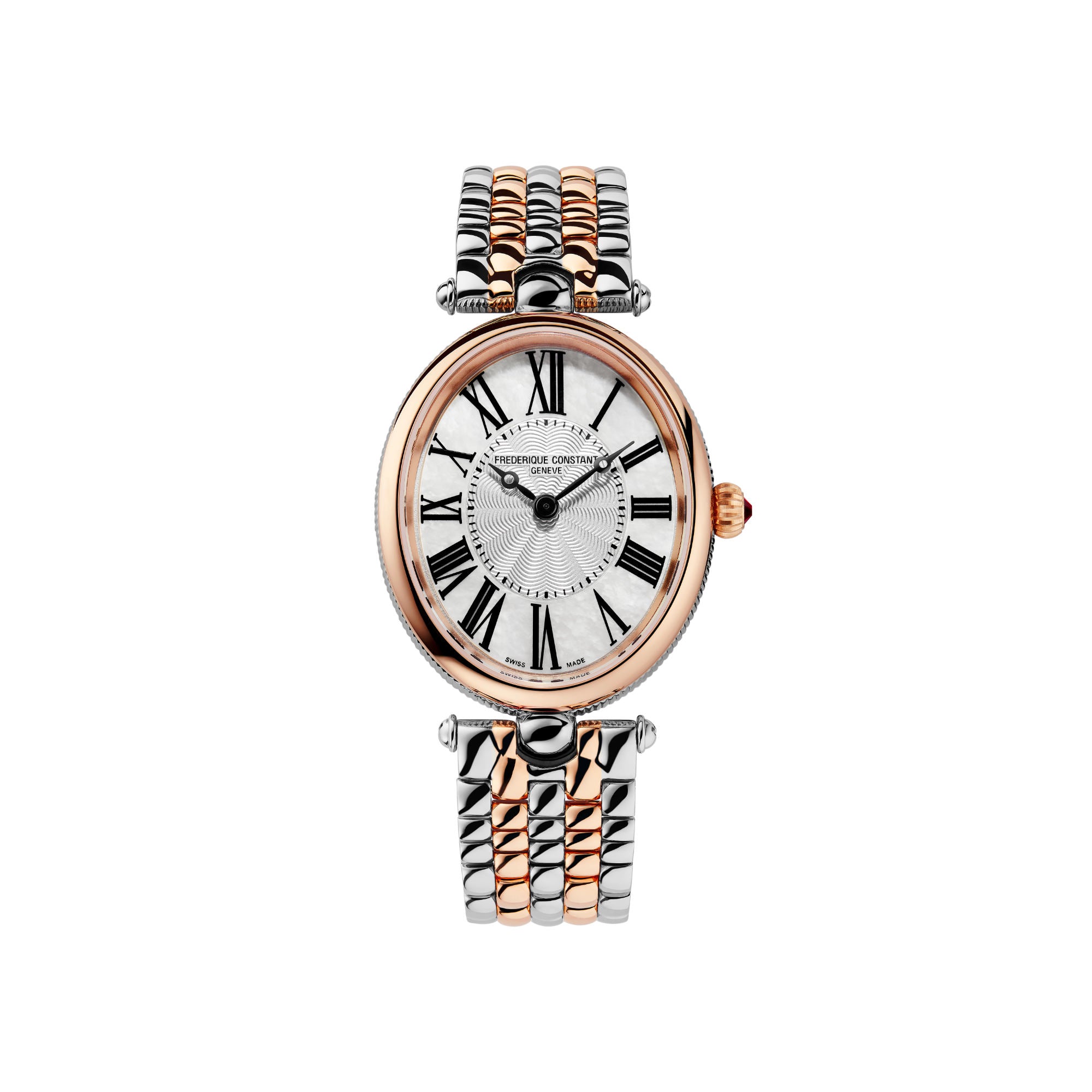 Frederique Constant Classics Art Deco Oval (FC-200MPW2V2B) aus Edelstahl mit Perlmutt