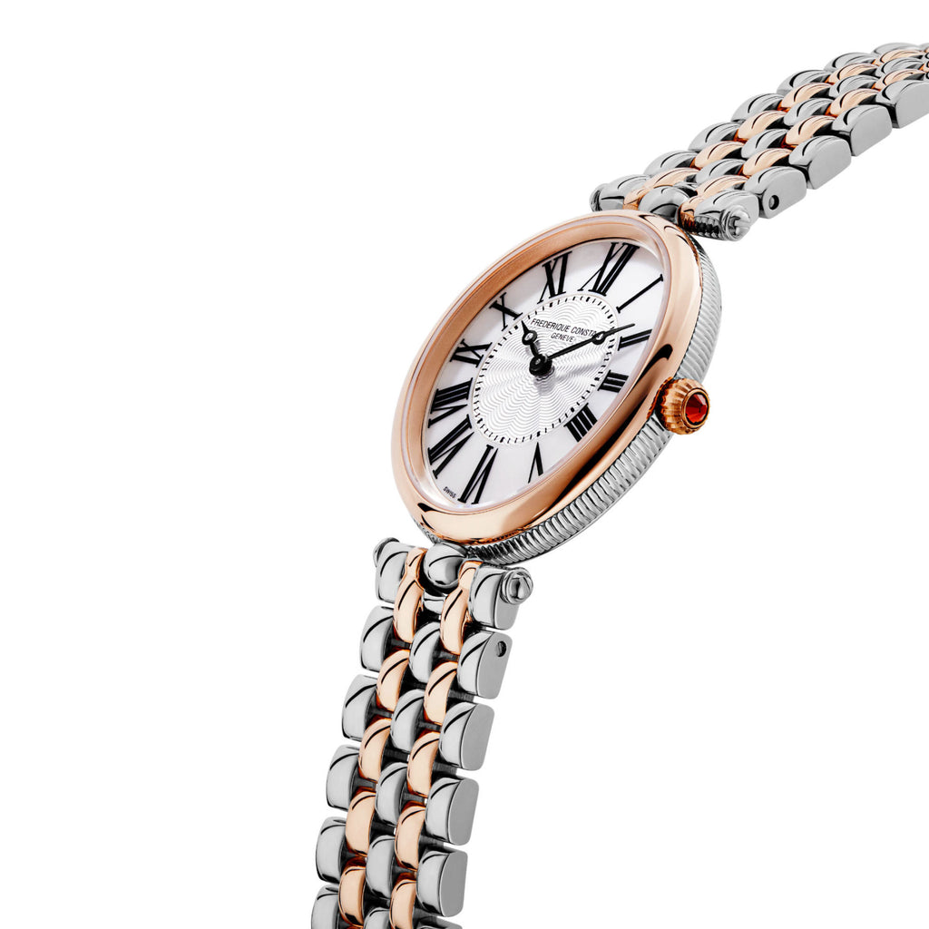 Frederique Constant Classics Art Deco Oval (FC-200MPW2V2B) aus Edelstahl mit Perlmutt