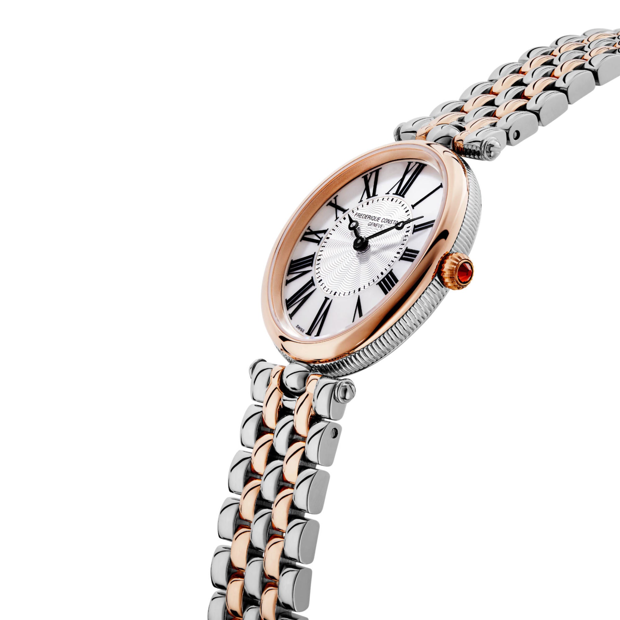 Frederique Constant Classics Art Deco Oval (FC-200MPW2V2B) aus Edelstahl mit Perlmutt
