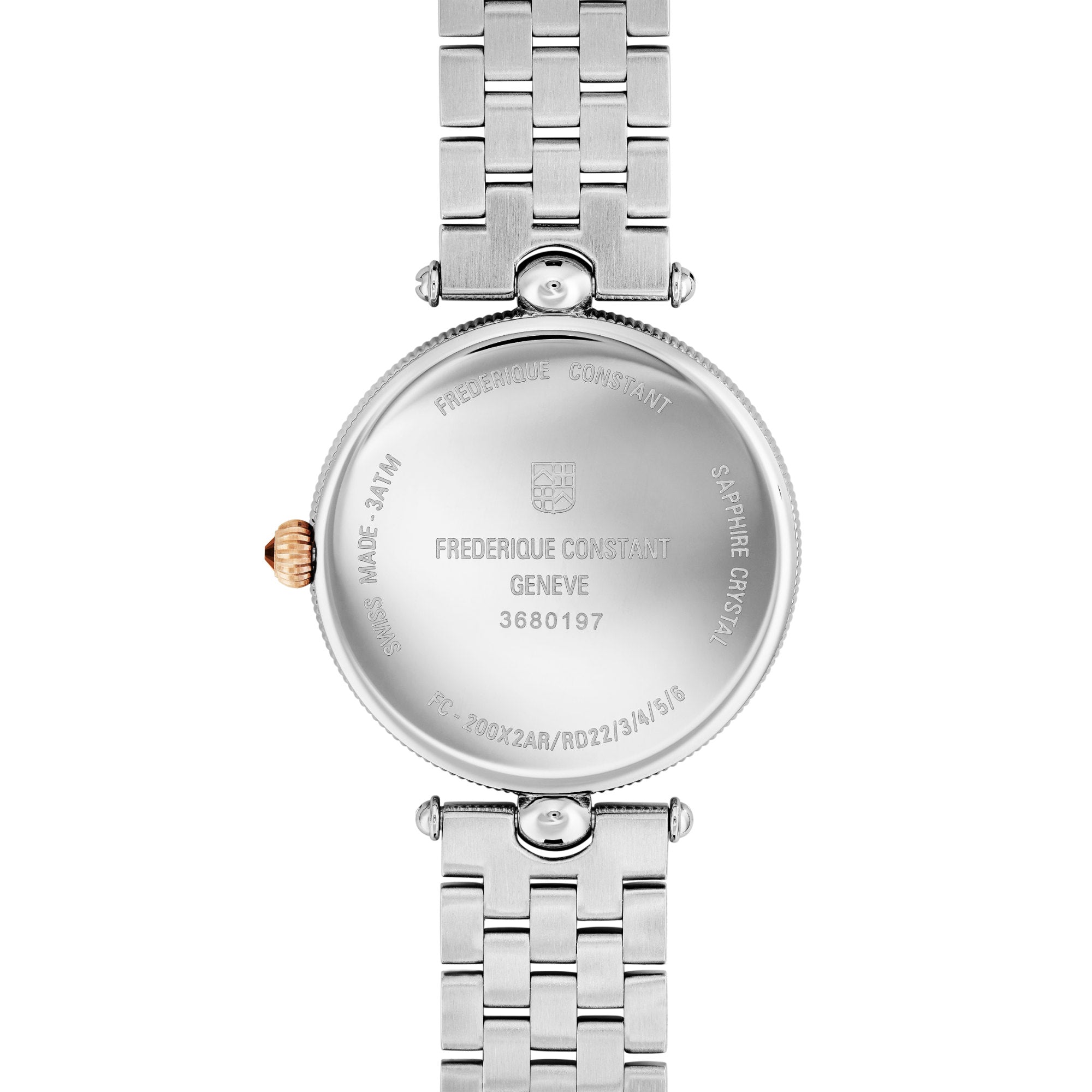 Frederique Constant Classics Art Deco Round (FC-200MPW2AR2B) aus Edelstahl mit Perlmutt
