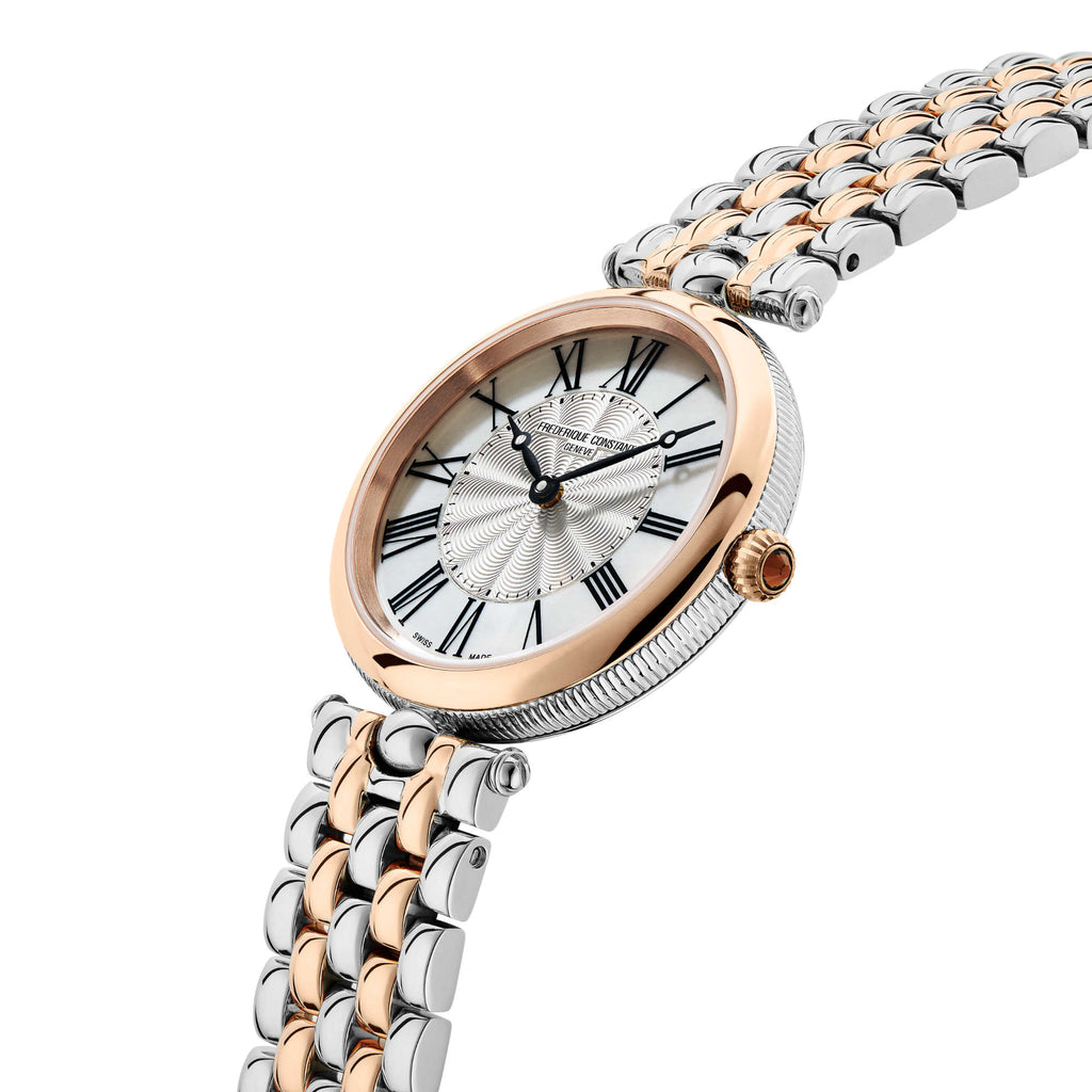 Frederique Constant Classics Art Deco Round (FC-200MPW2AR2B) aus Edelstahl mit Perlmutt