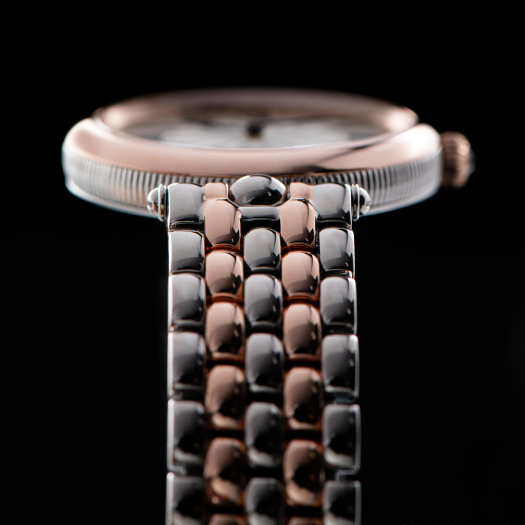 Frederique Constant Classics Art Deco Round (FC-200MPW2AR2B) aus Edelstahl mit Perlmutt