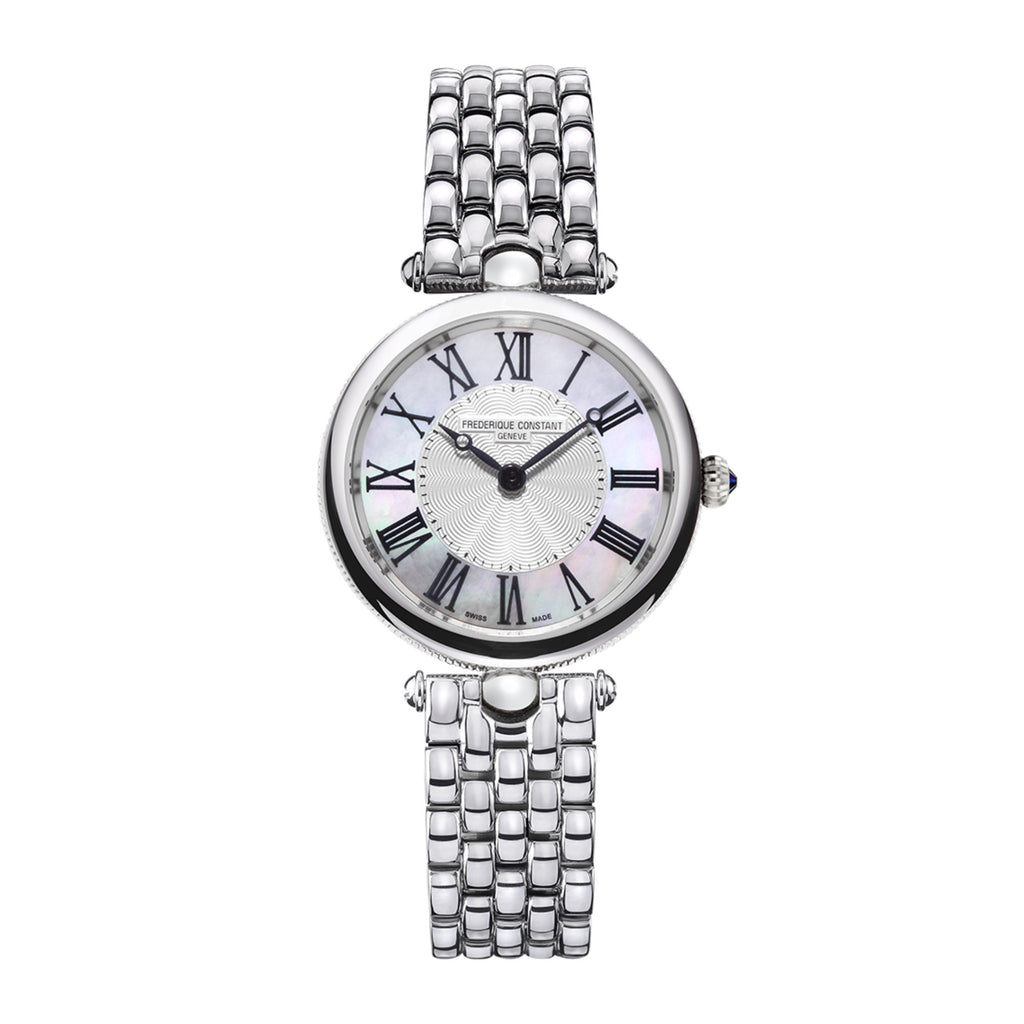 Frederique Constant Classics Art Deco Round (FC-200MPW2AR6B) aus Edelstahl mit Perlmutt
