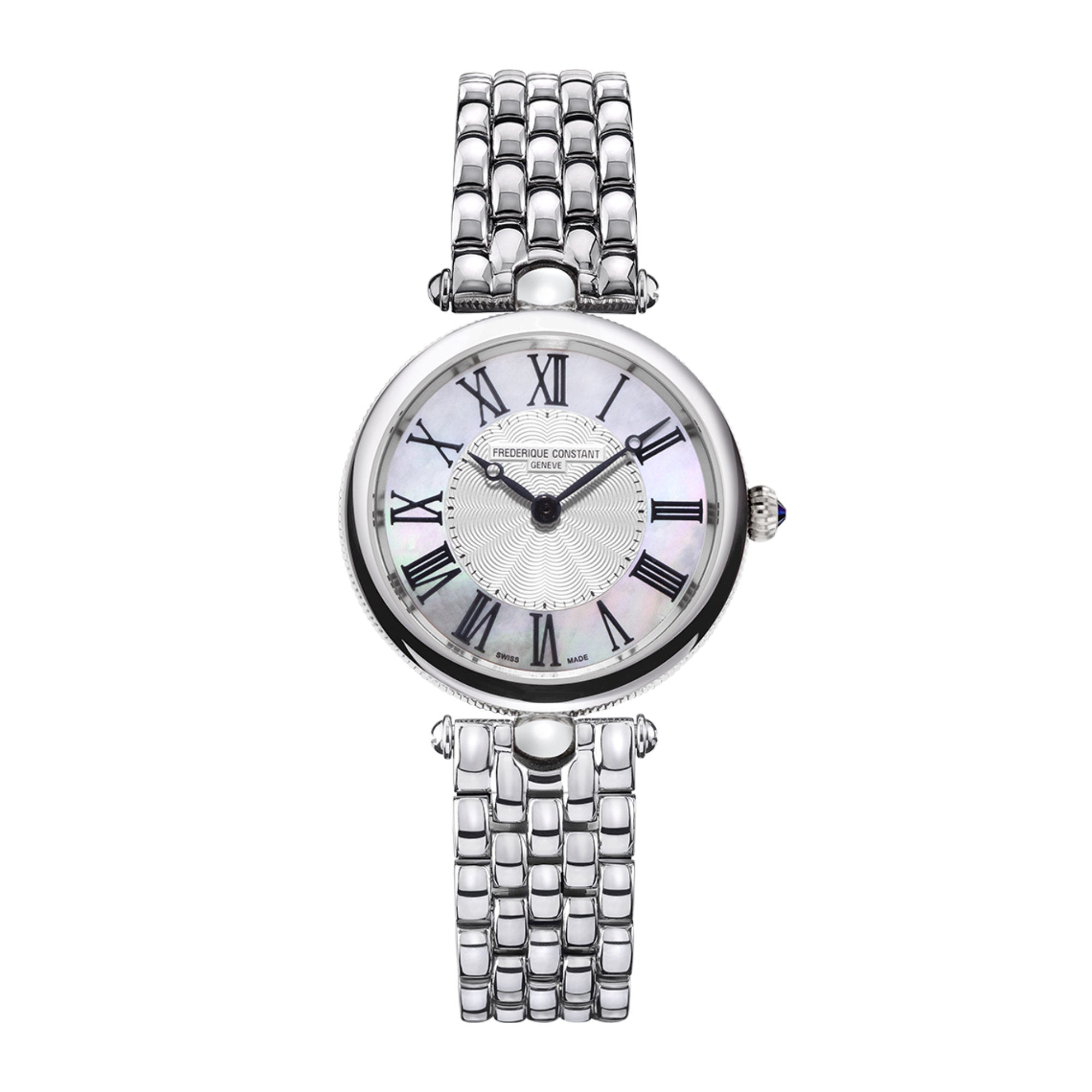 Frederique Constant Classics Art Deco Round (FC-200MPW2AR6B) aus Edelstahl mit Perlmutt