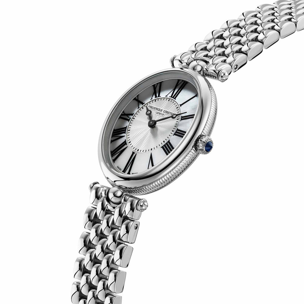 Frederique Constant Classics Art Deko (FC-200MPW2V6B) aus Silber mit Perlmutt