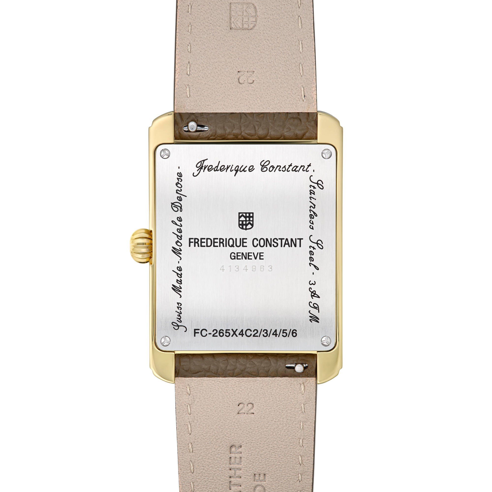 Frederique Constant Classics Carree Calendar Moonphase (FC-265S4C5) aus Silber