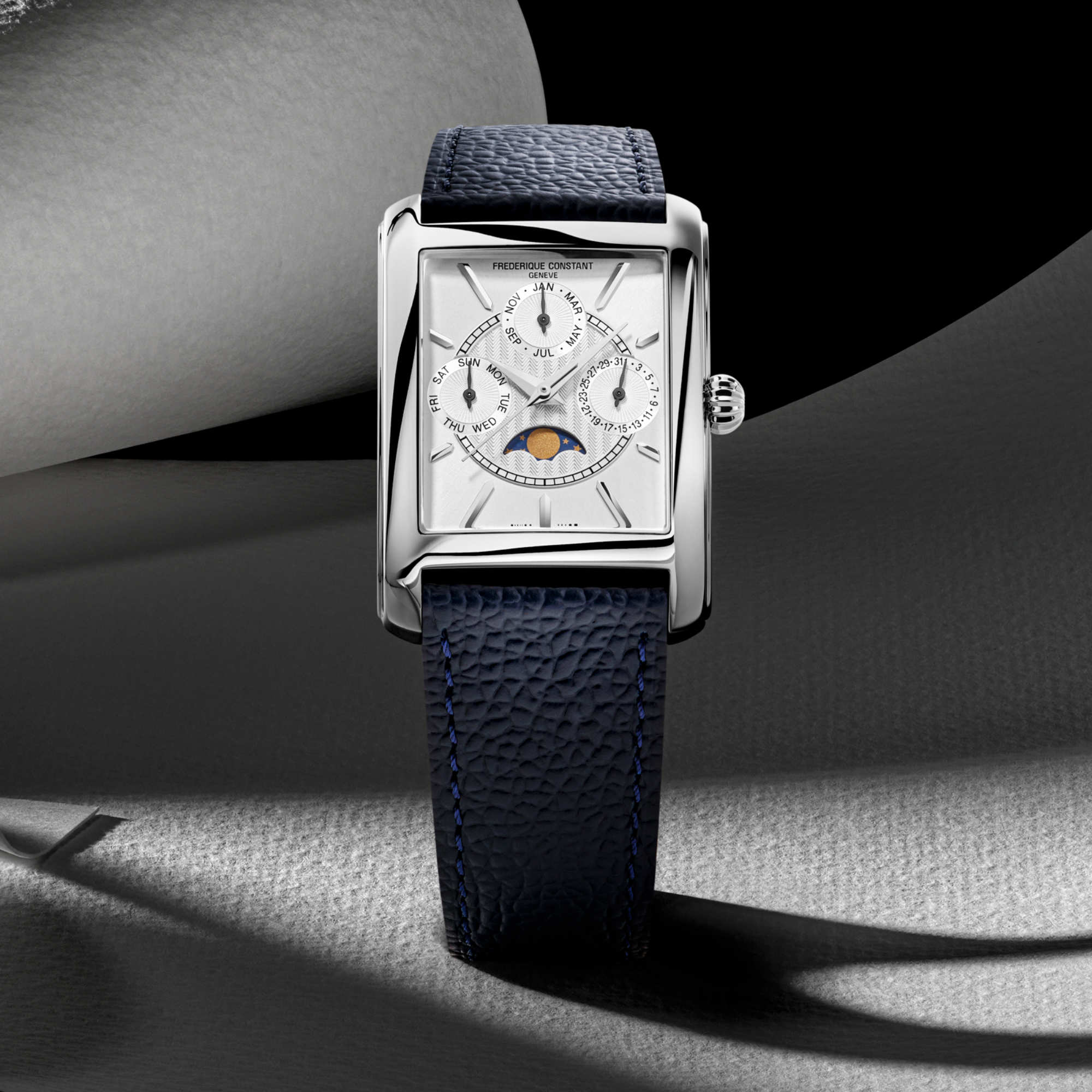 Frederique Constant Classics Carree Calendar Moonphase (FC-265S4C6) aus Silber
