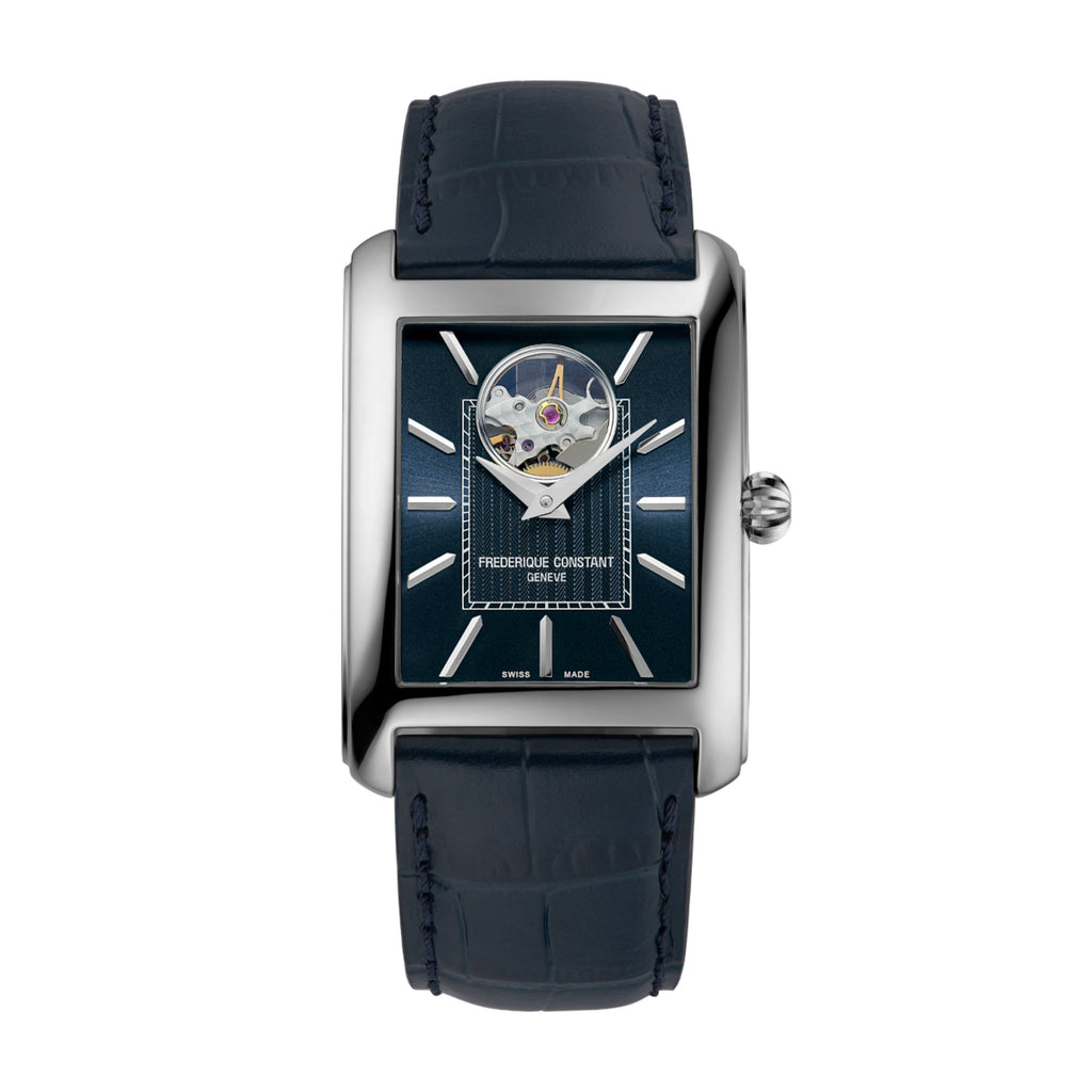 Frederique Constant Classics Carree Heart Beat Automatic (FC-311N4C6) aus Leder, Edelstahl