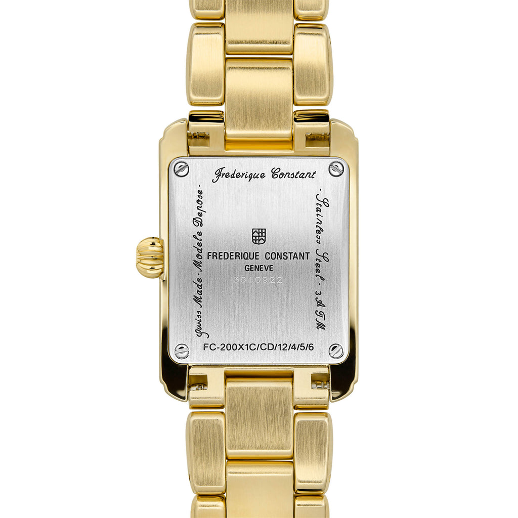 Frederique Constant Classics Carree Ladies (FC-200MCDC25B) aus Silber mit Diamant