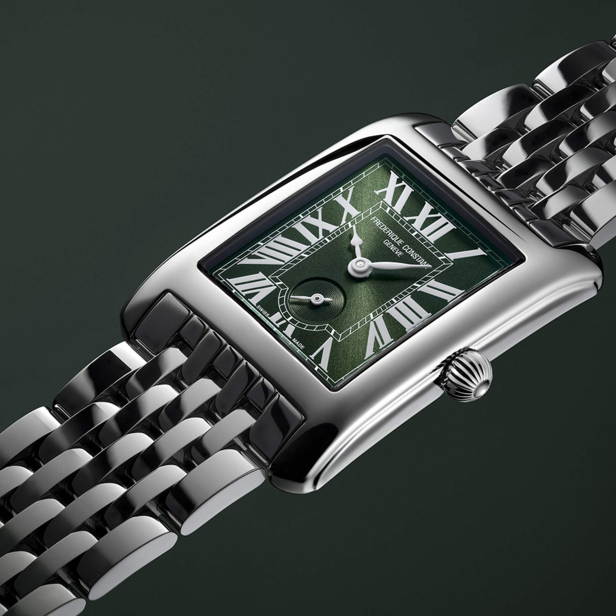 Frederique Constant Classics Carrée Small Seconds (FC-235GR2C6B) aus Edelstahl