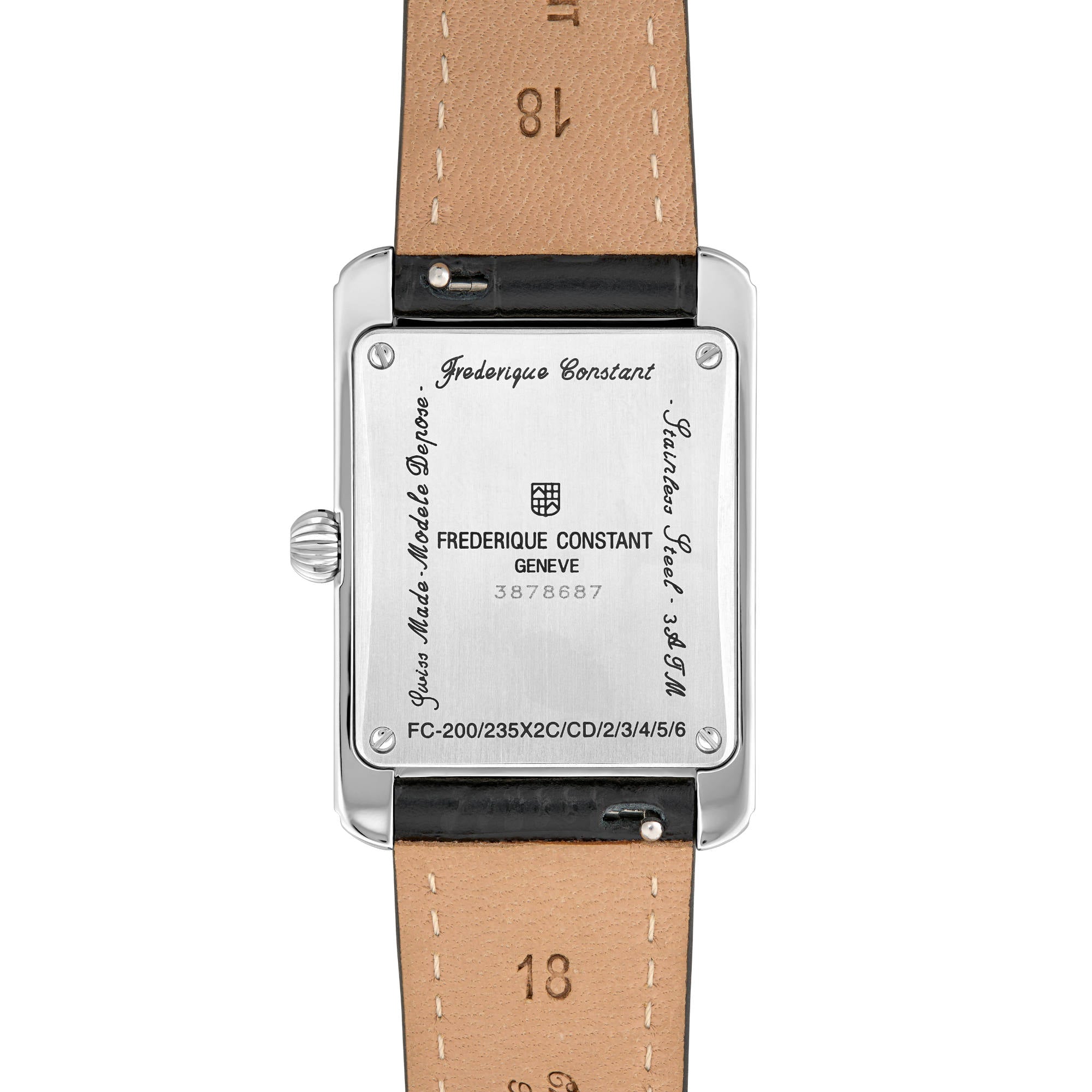 Frederique Constant Classics Carrée Small Seconds (FC-235S2CD6) aus Silber mit Diamant