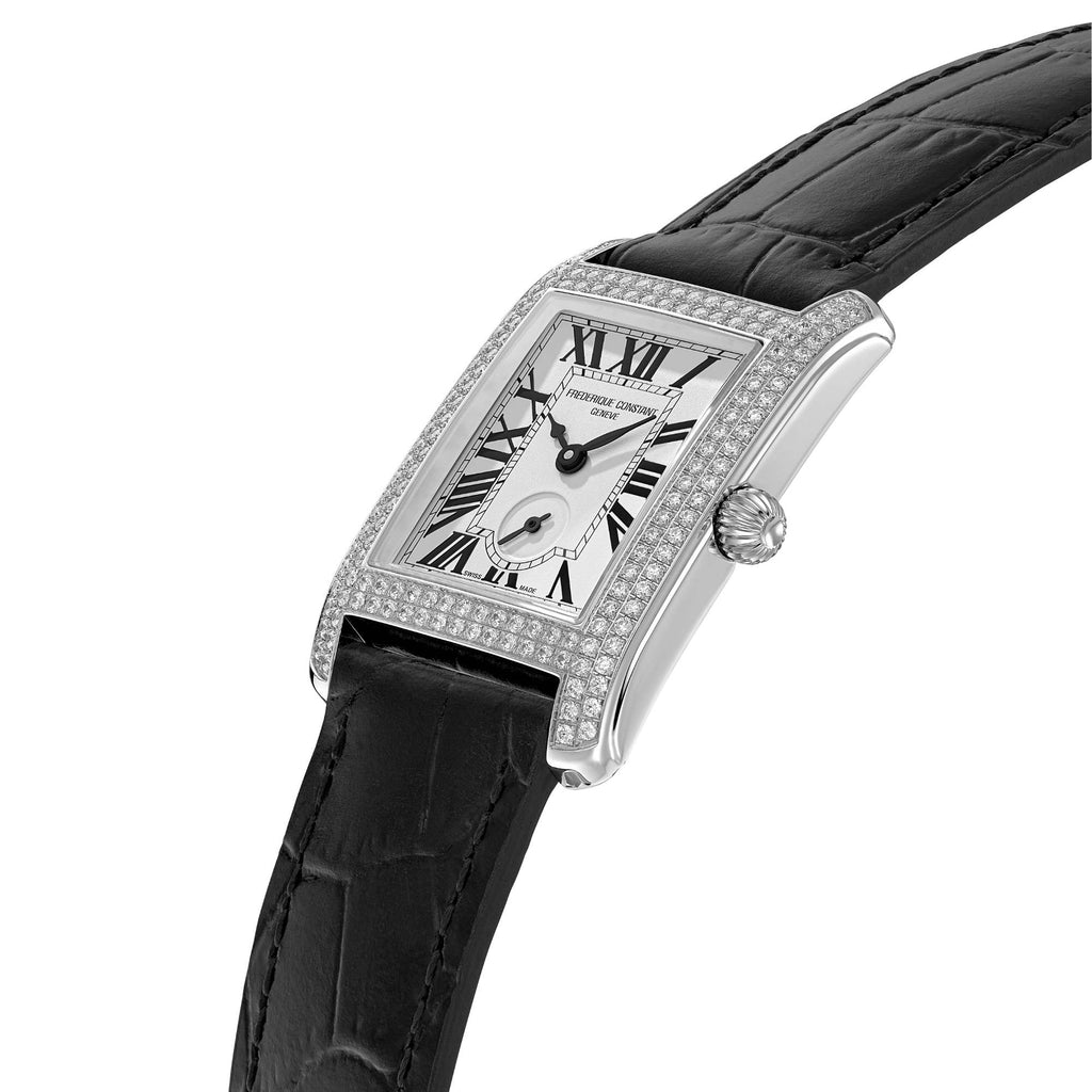 Frederique Constant Classics Carrée Small Seconds (FC-235S2CD6) aus Silber mit Diamant