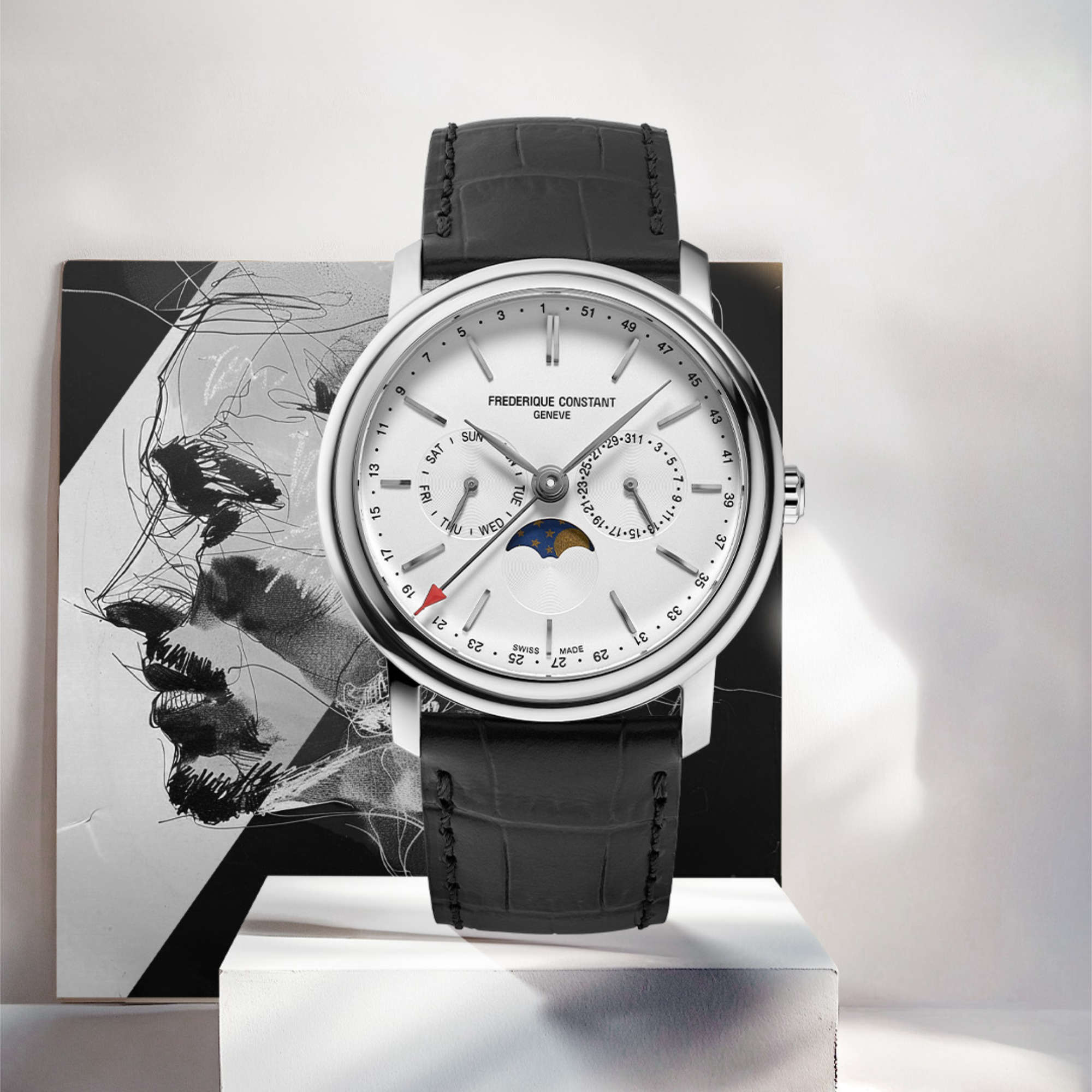 Frederique Constant Classics Index Business Timer (FC-270SW4P26) aus Silber