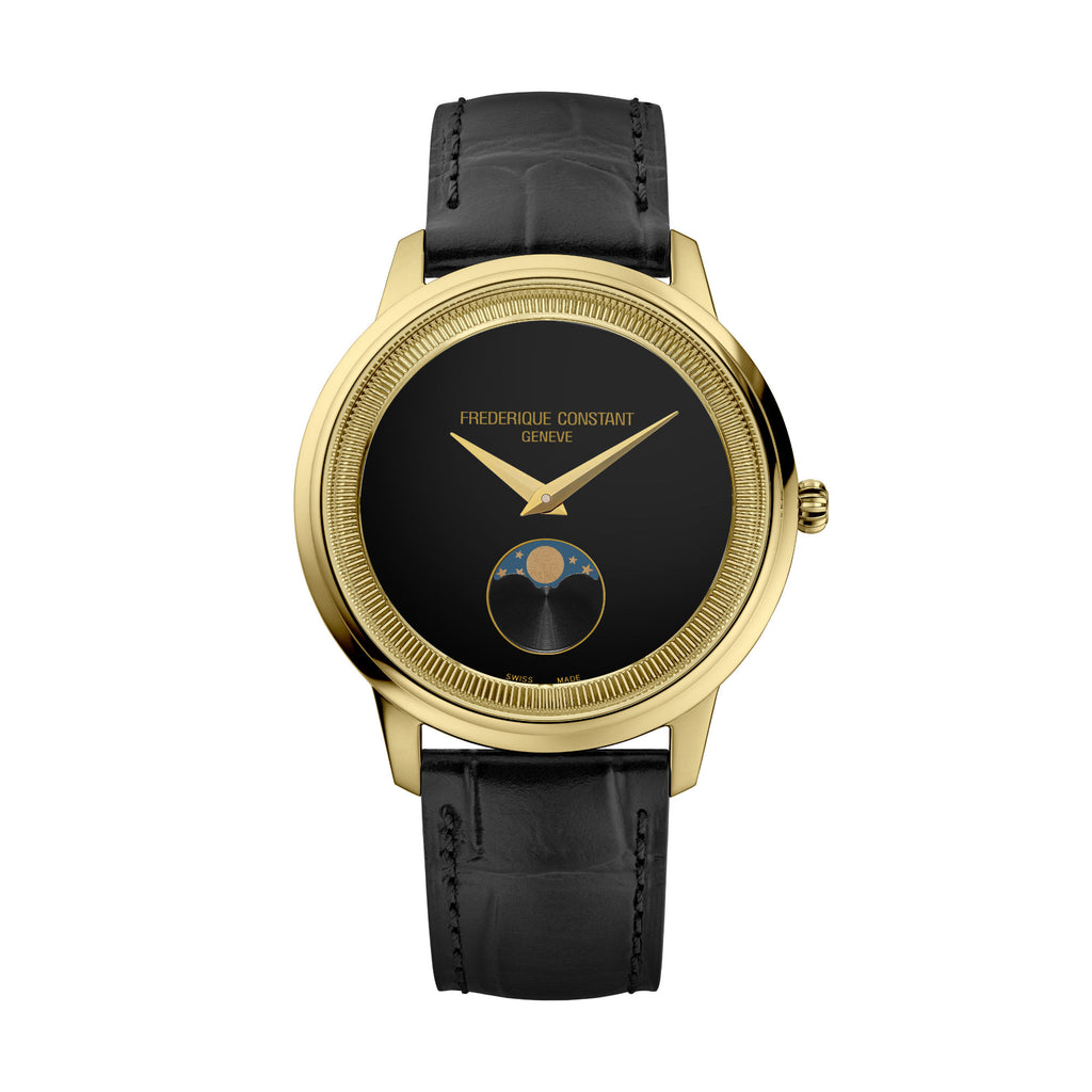 Frederique Constant Classics Moneta Moonphase (FC-206B3S5) aus Leder, Edelstahl