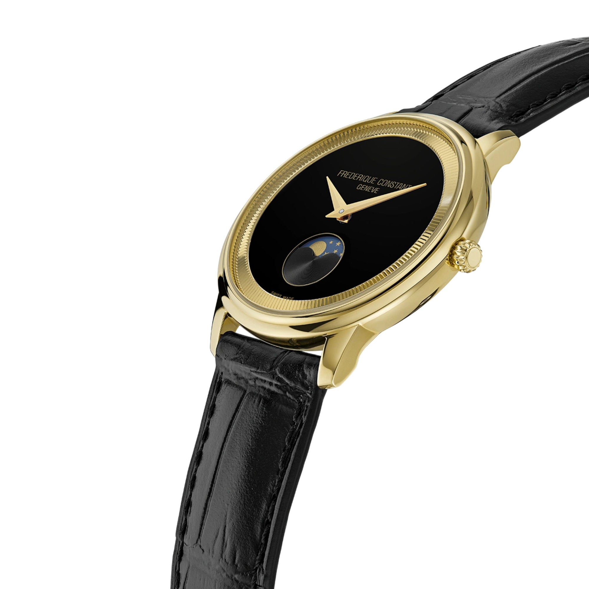 Frederique Constant Classics Moneta Moonphase (FC-206B3S5) aus Leder, Edelstahl