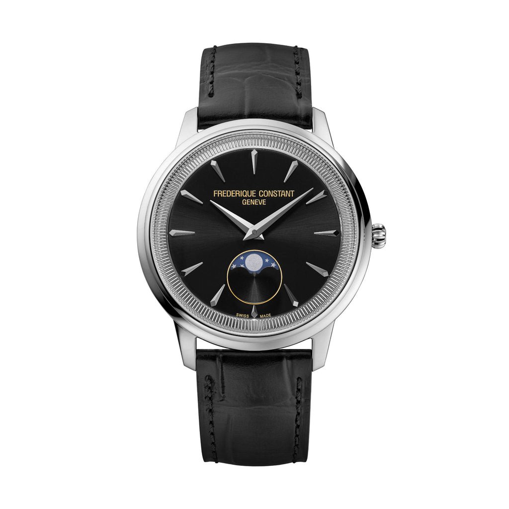Frederique Constant Classics Moneta Moonphase (FC-206B3S6) aus Leder, Edelstahl
