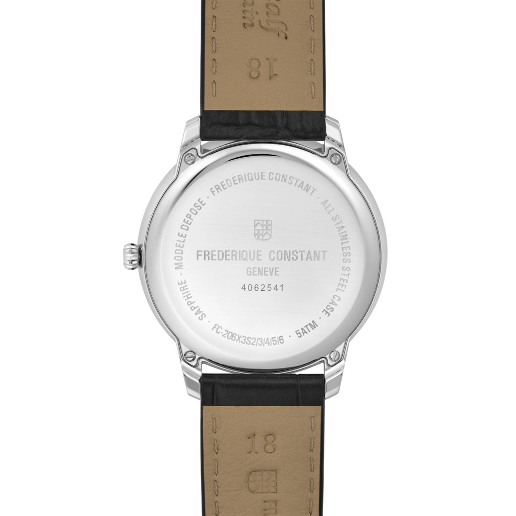 Frederique Constant Classics Moneta Moonphase (FC-206B3S6) aus Leder, Edelstahl