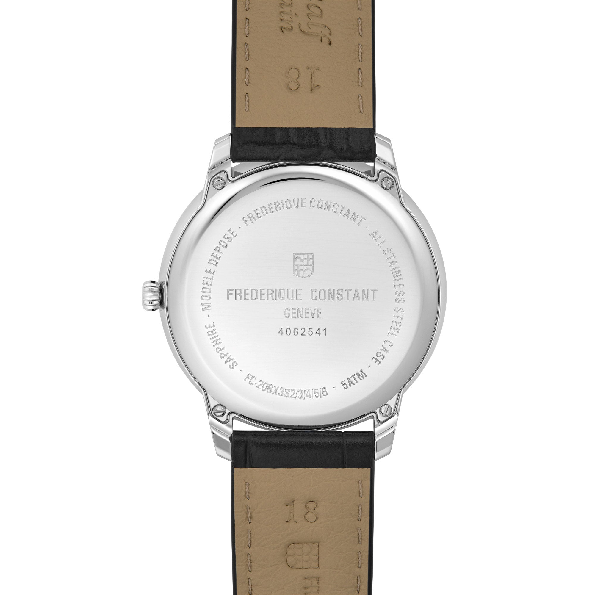 Frederique Constant Classics Moneta Moonphase (FC-206B3S6) aus Leder, Edelstahl
