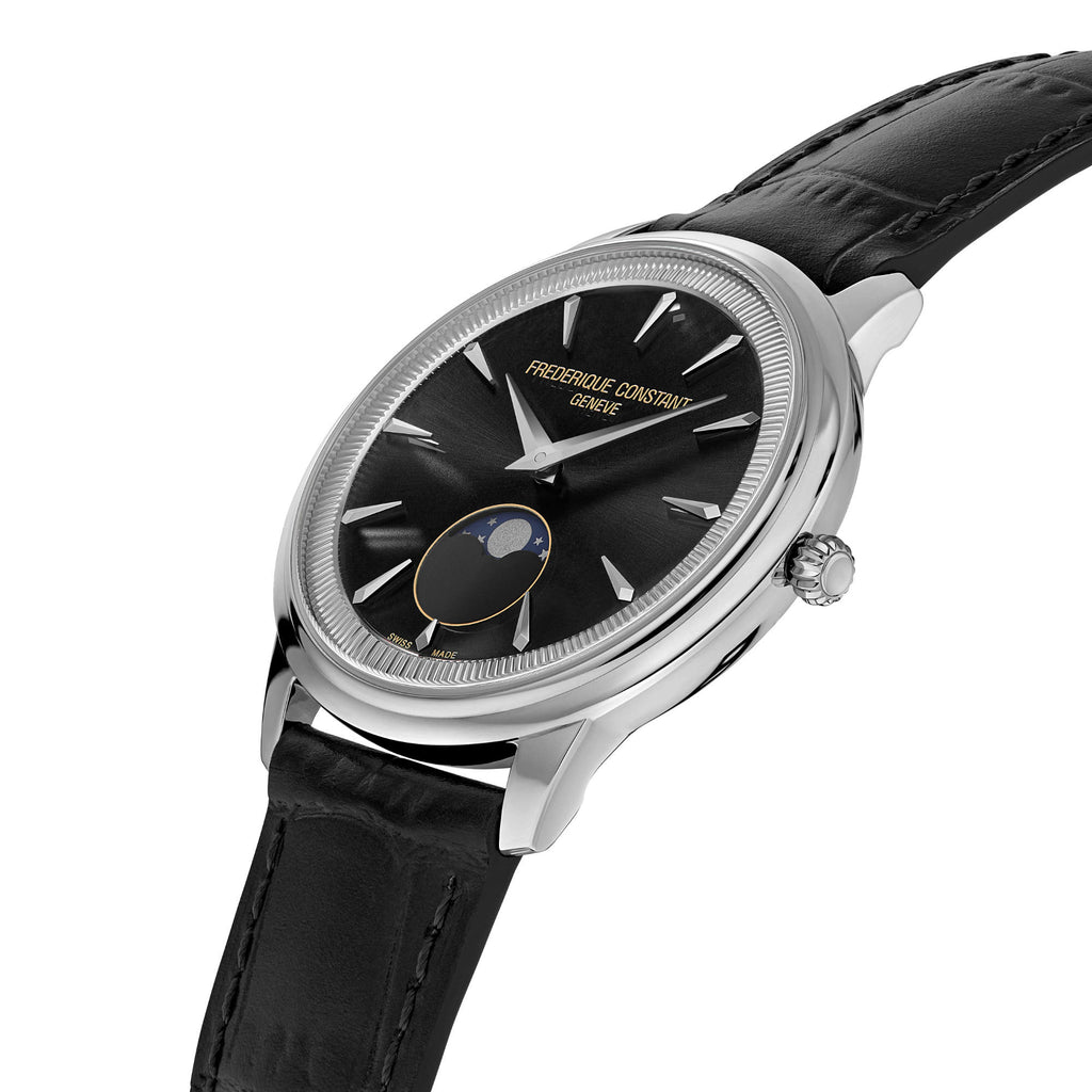 Frederique Constant Classics Moneta Moonphase (FC-206B3S6) aus Leder, Edelstahl