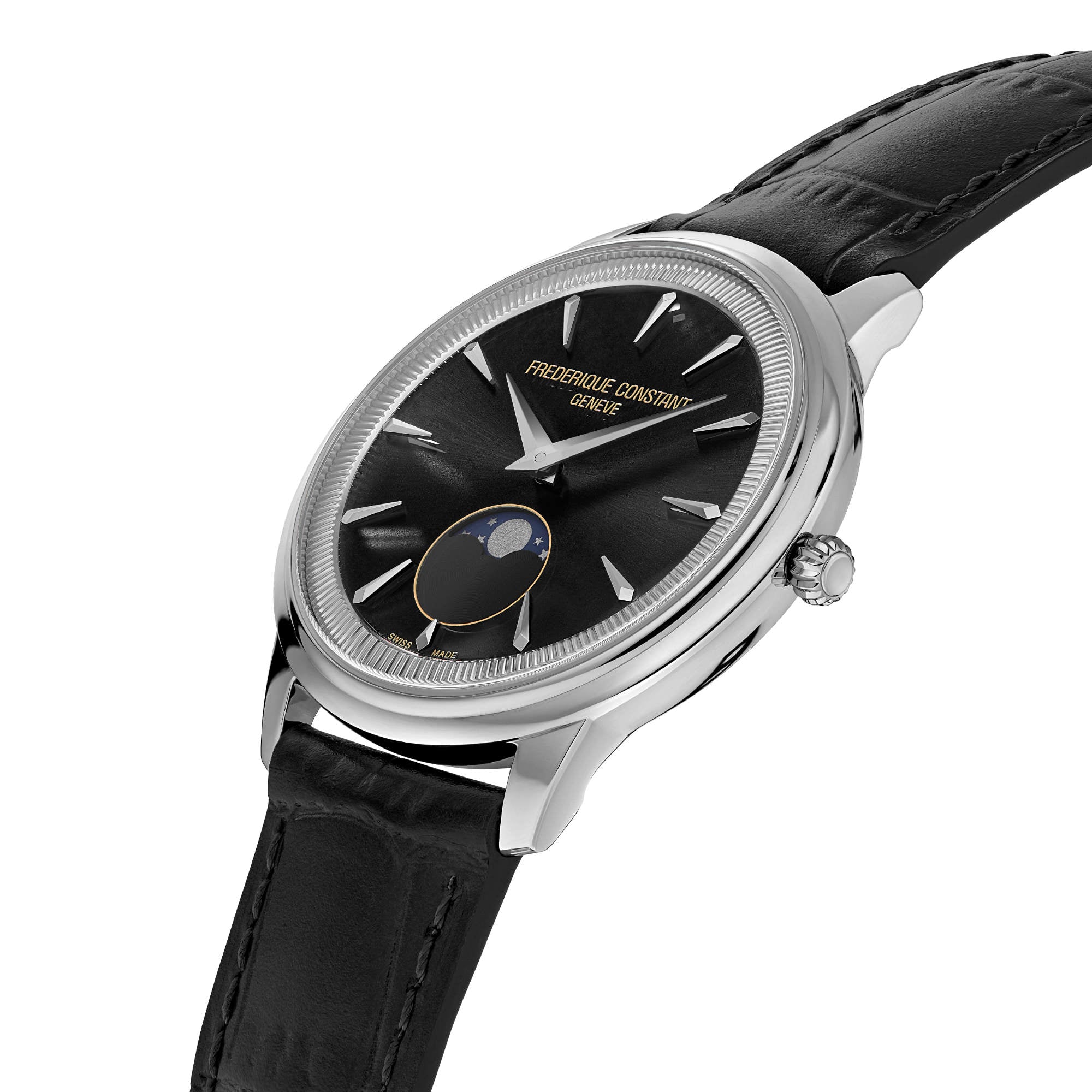 Frederique Constant Classics Moneta Moonphase (FC-206B3S6) aus Leder, Edelstahl