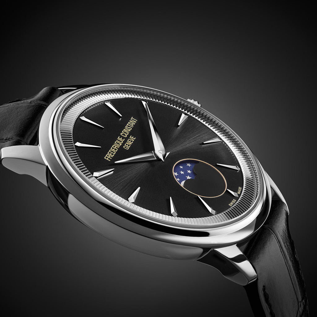 Frederique Constant Classics Moneta Moonphase (FC-206B3S6) aus Leder, Edelstahl