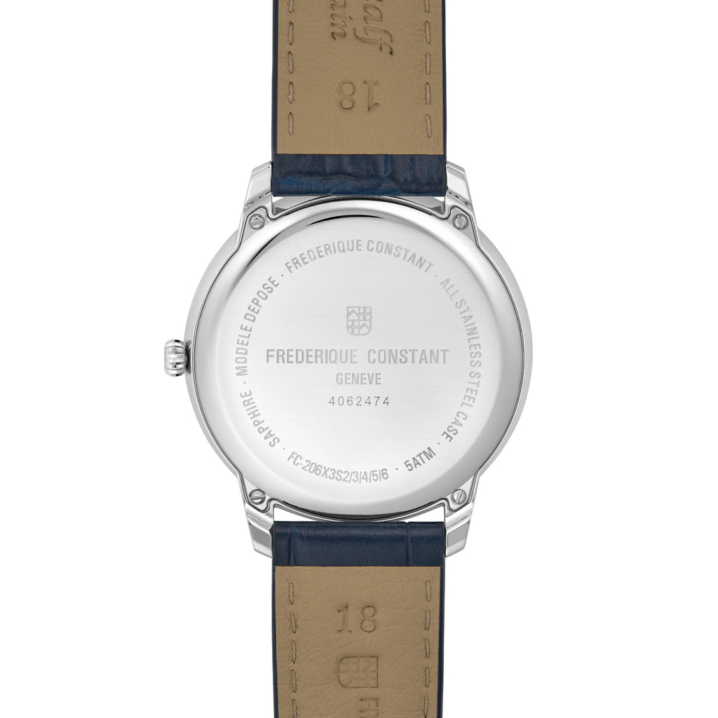 Frederique Constant Classics Moneta Moonphase (FC-206N3S6) aus Leder, Edelstahl