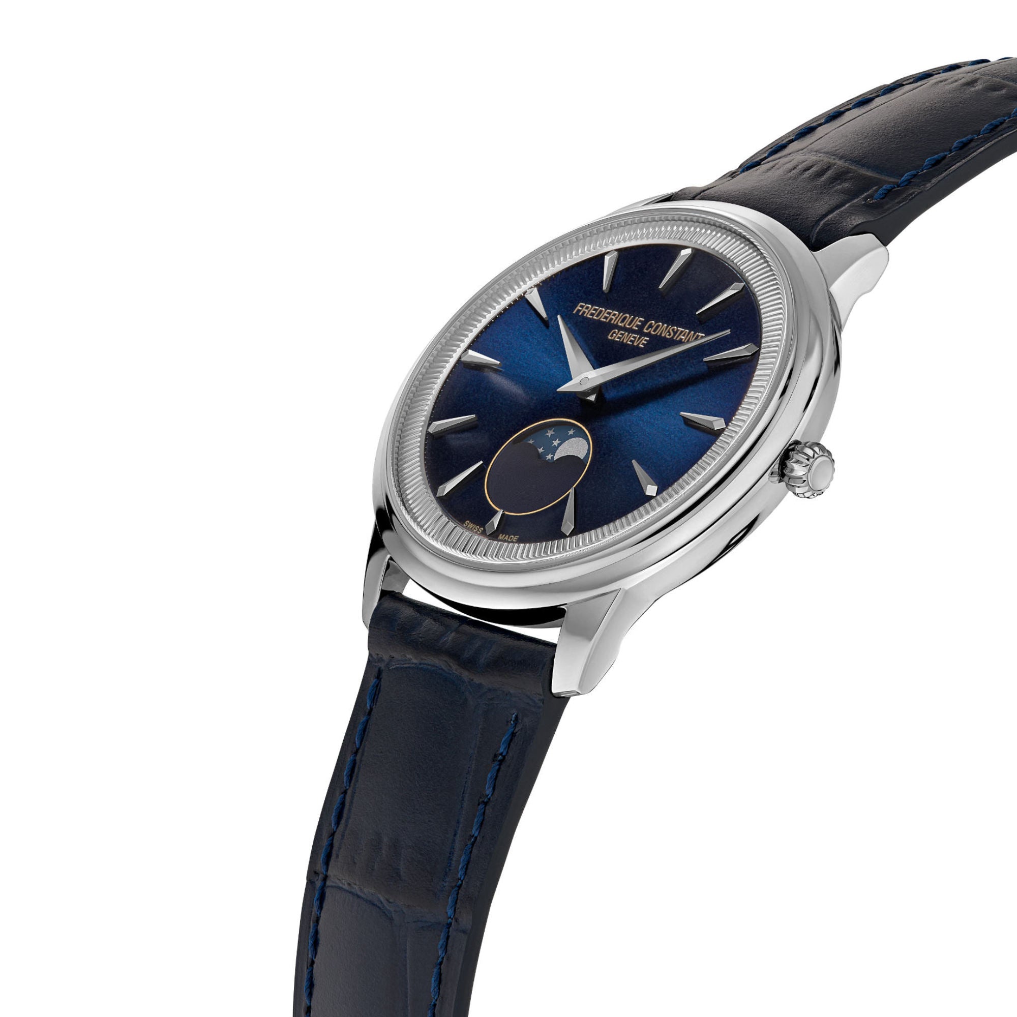 Frederique Constant Classics Moneta Moonphase (FC-206N3S6) aus Leder, Edelstahl
