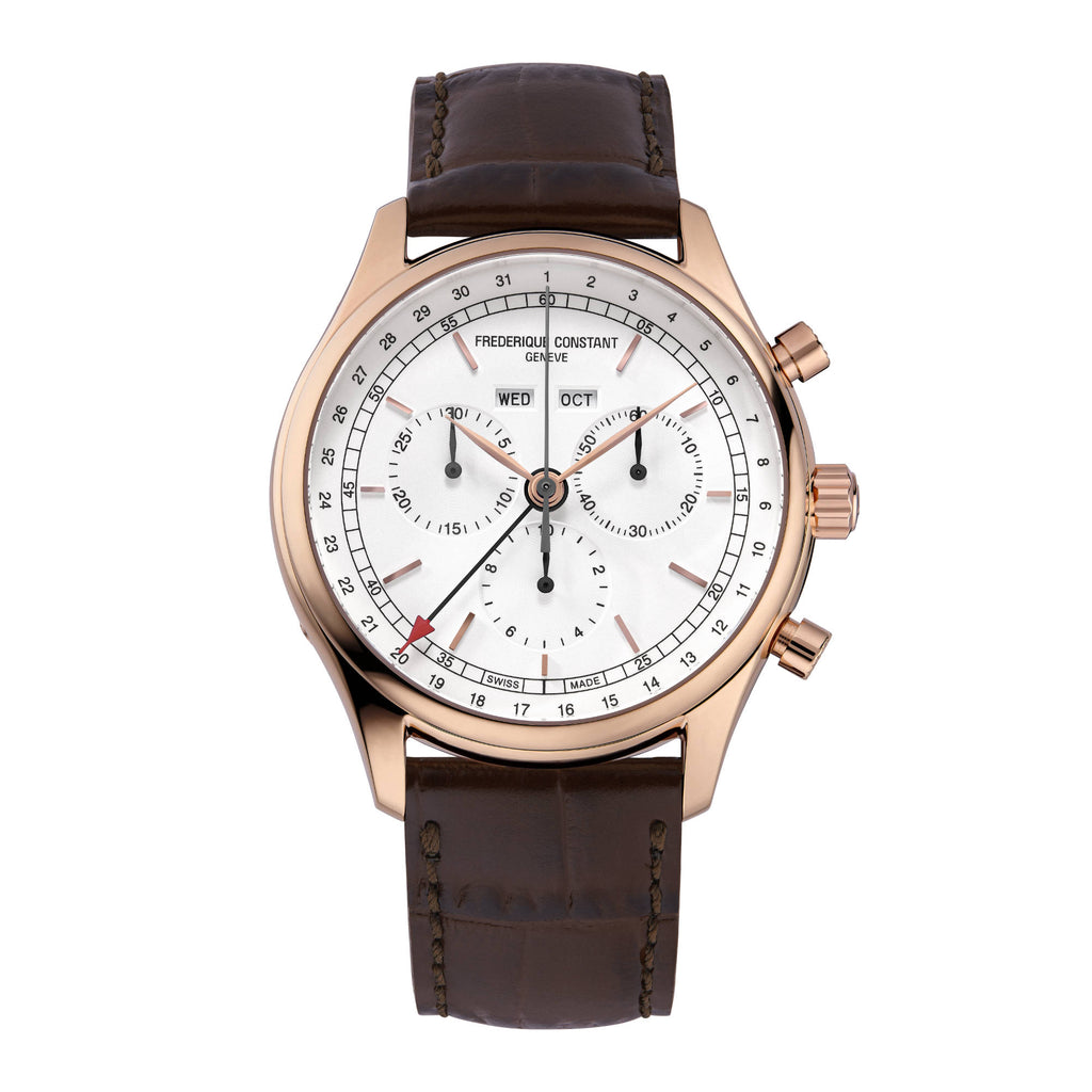 Frederique Constant Classics Quartz Chronograph Triple Calendar (FC-296SW5B4) aus Silber