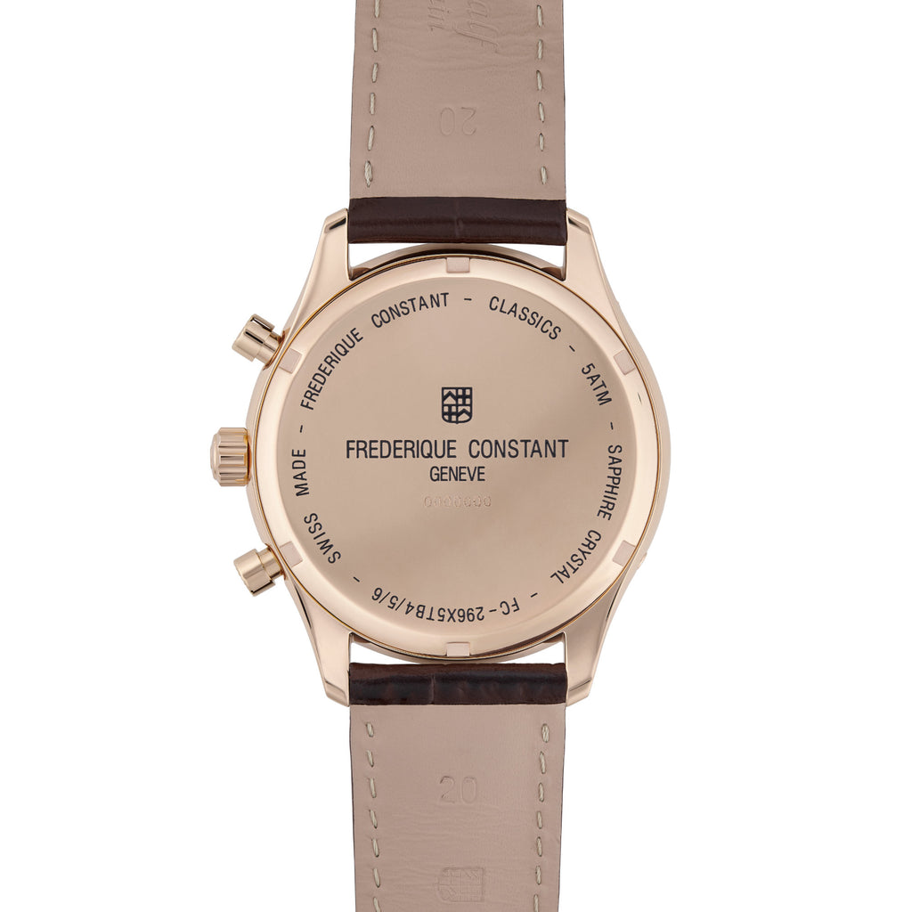 Frederique Constant Classics Quartz Chronograph Triple Calendar (FC-296SW5B4) aus Silber