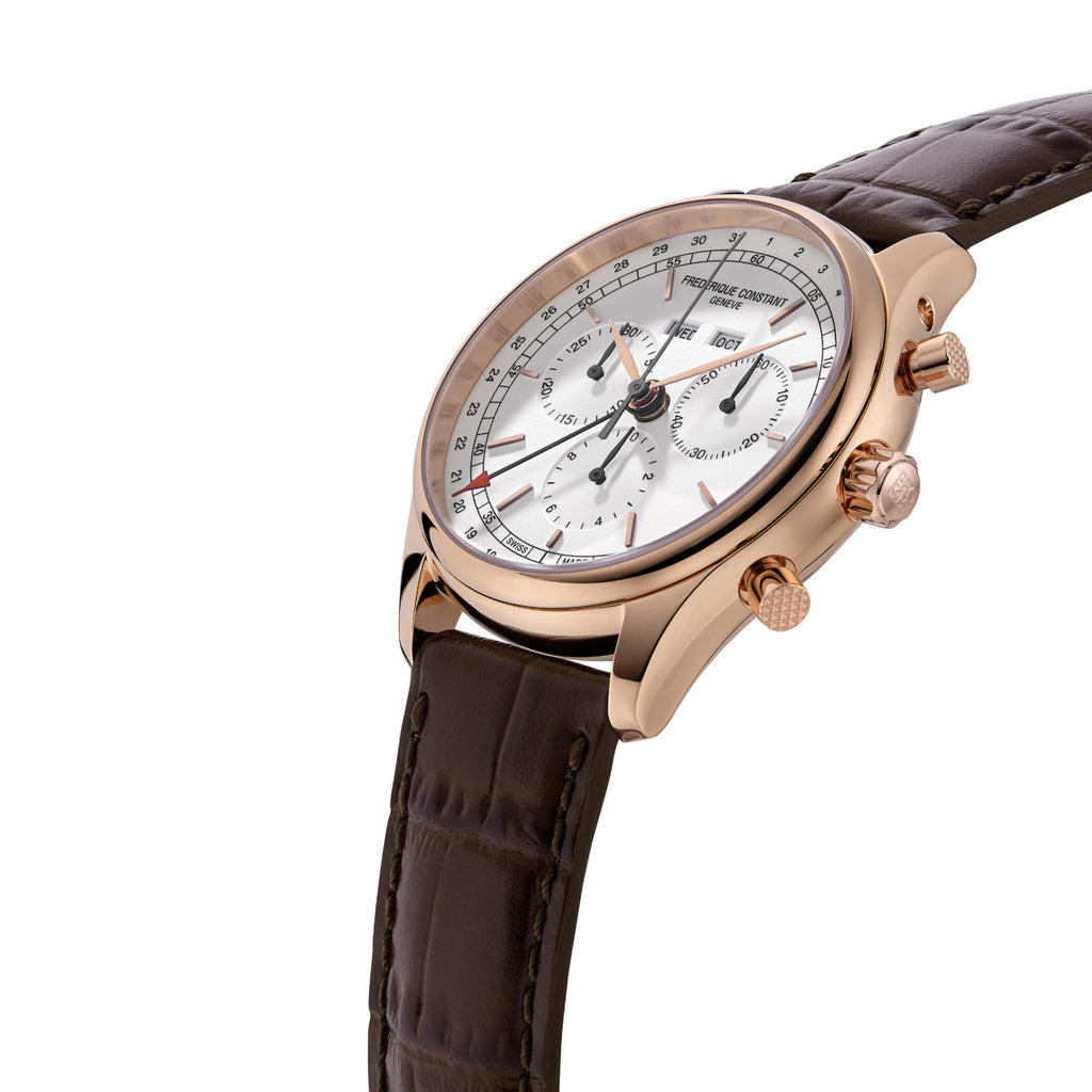 Frederique Constant Classics Quartz Chronograph Triple Calendar (FC-296SW5B4) aus Silber
