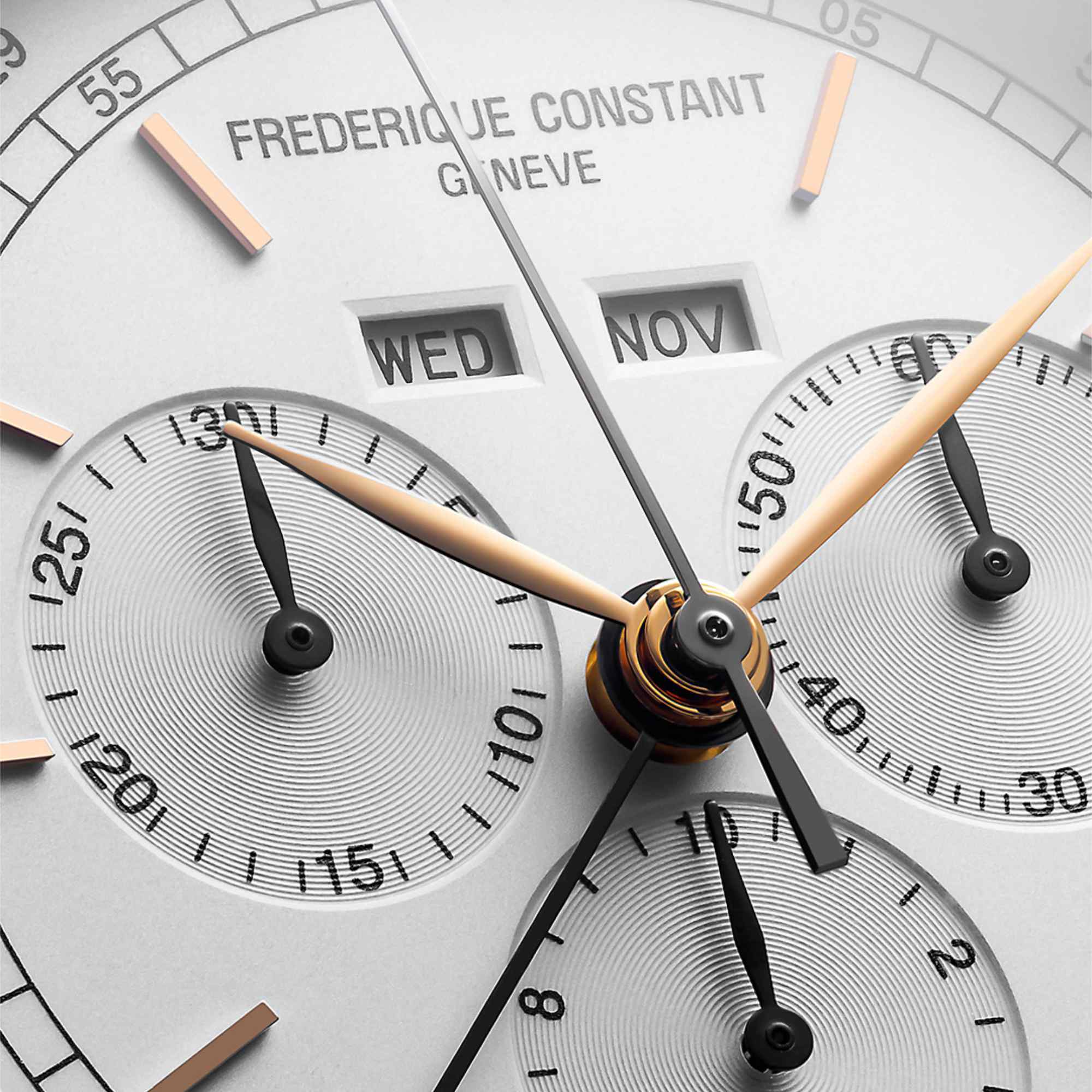 Frederique Constant Classics Quartz Chronograph Triple Calendar (FC-296SW5B4) aus Silber