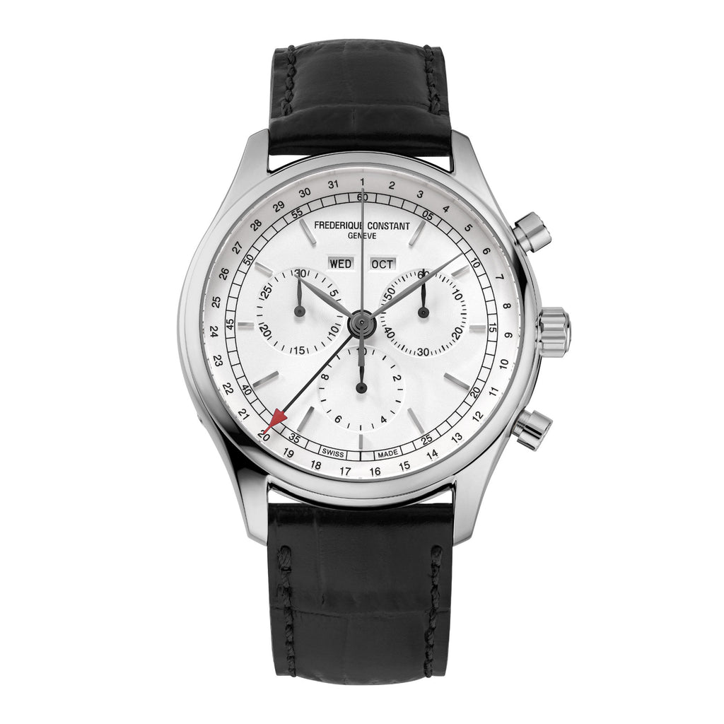 Frederique Constant Classics Quartz Chronograph Triple Calendar (FC-296SW5B6) aus Silber