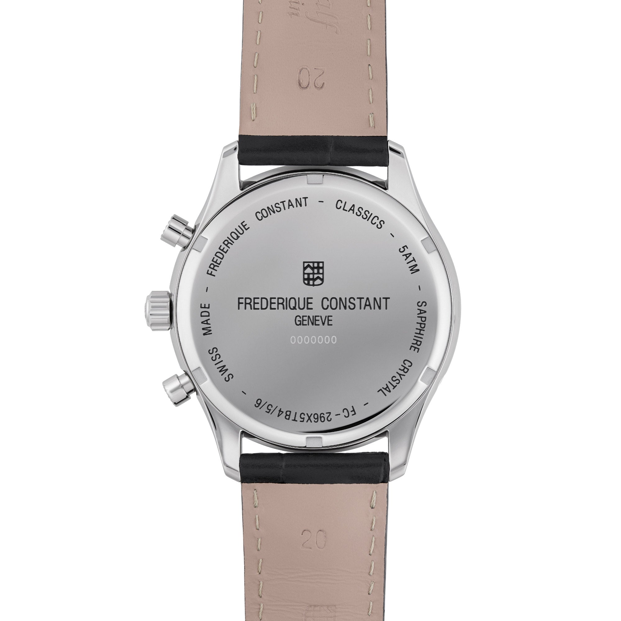Frederique Constant Classics Quartz Chronograph Triple Calendar (FC-296SW5B6) aus Silber