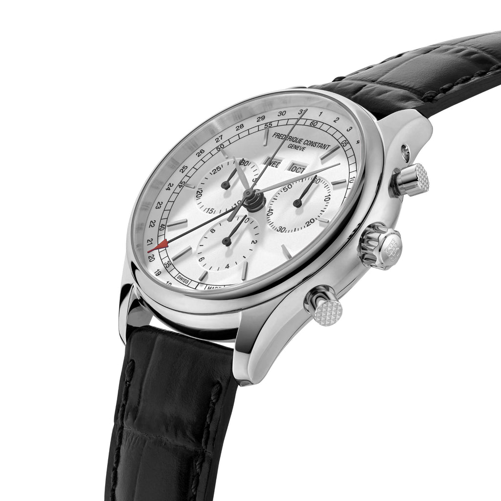 Frederique Constant Classics Quartz Chronograph Triple Calendar (FC-296SW5B6) aus Silber