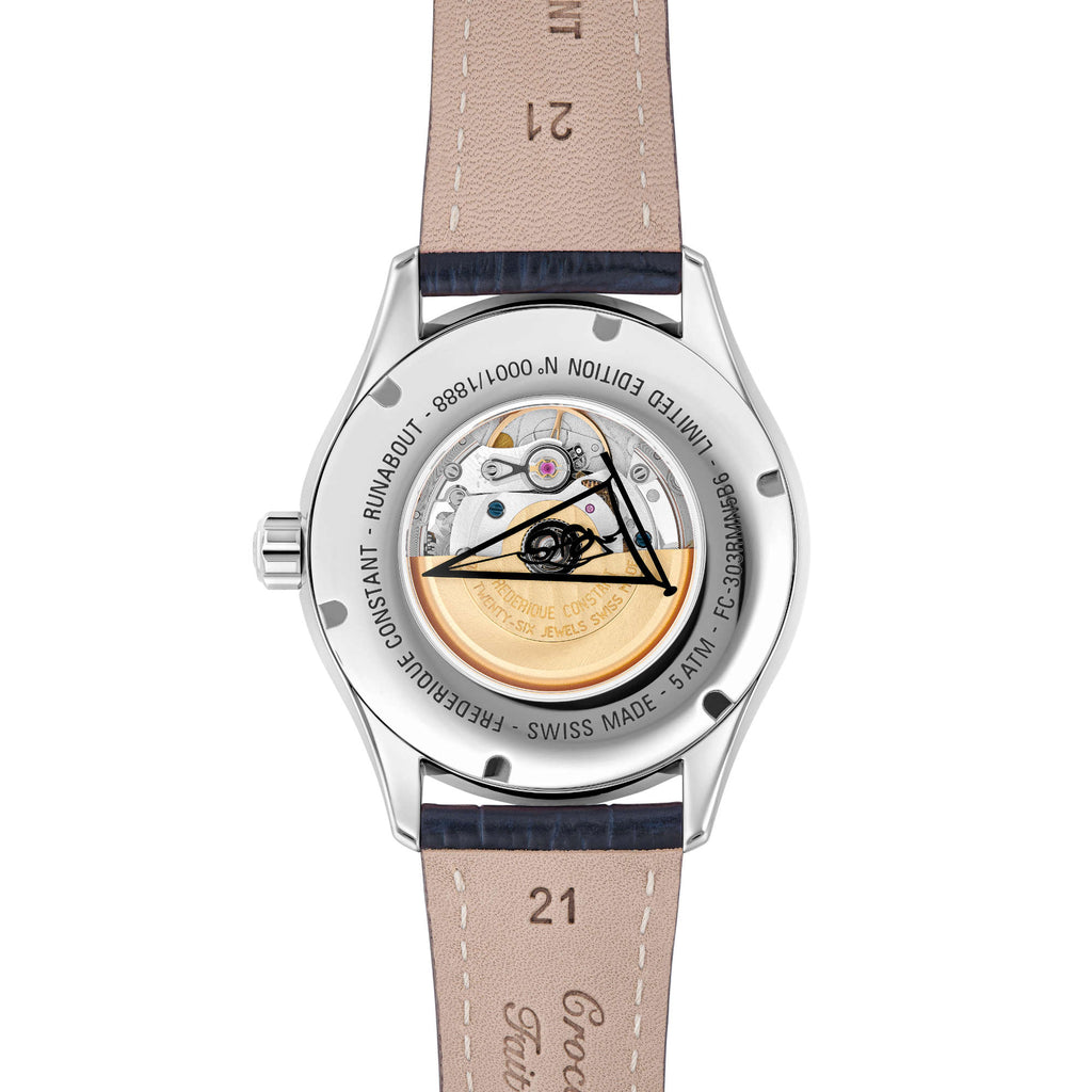 Frederique Constant Classics Runabout Automatic (FC-303RMLN5B6) aus Leder, Edelstahl