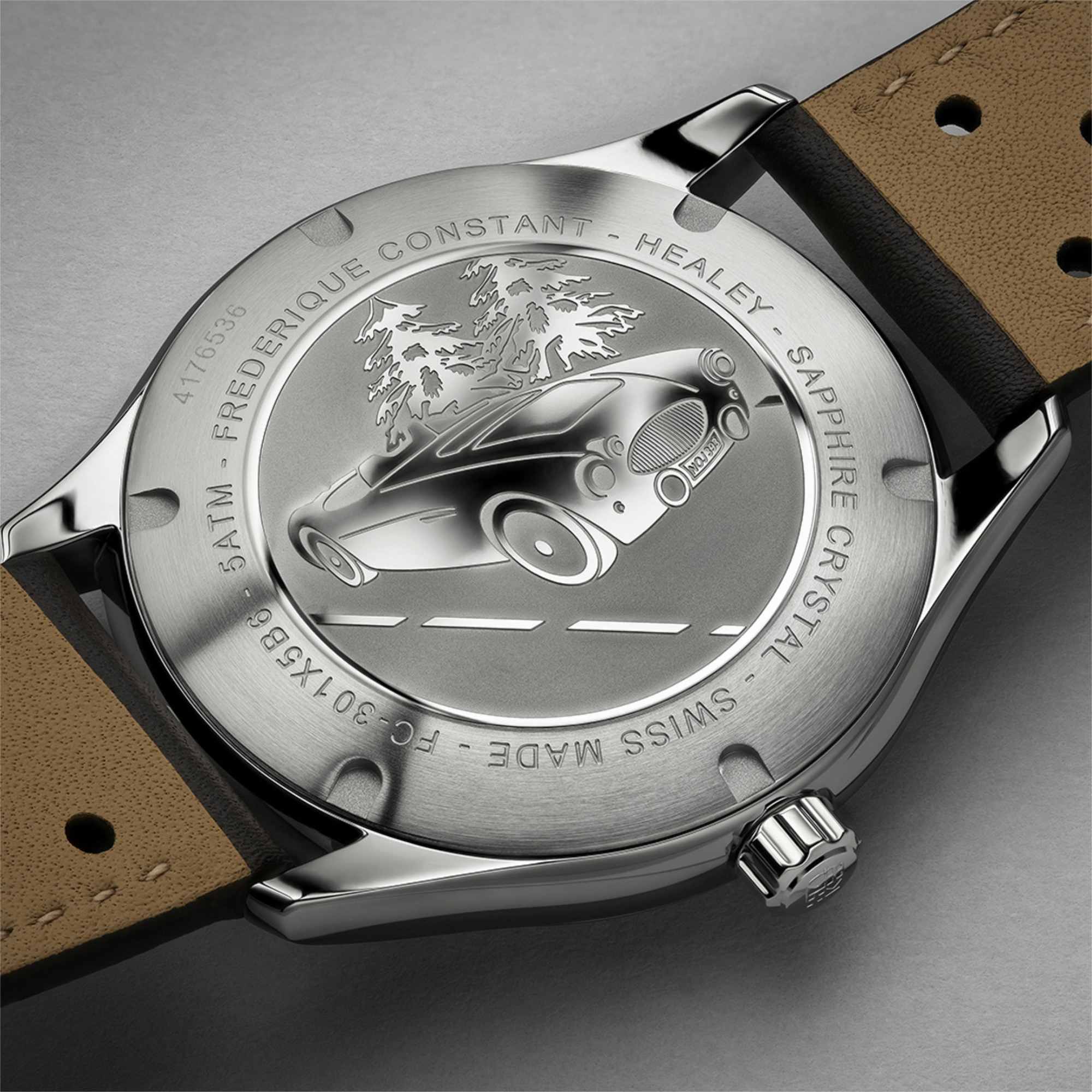 Frederique Constant Classics Vintage Rally Healey Automatic (FC-301HGRS5B26) aus Leder, Edelstahl