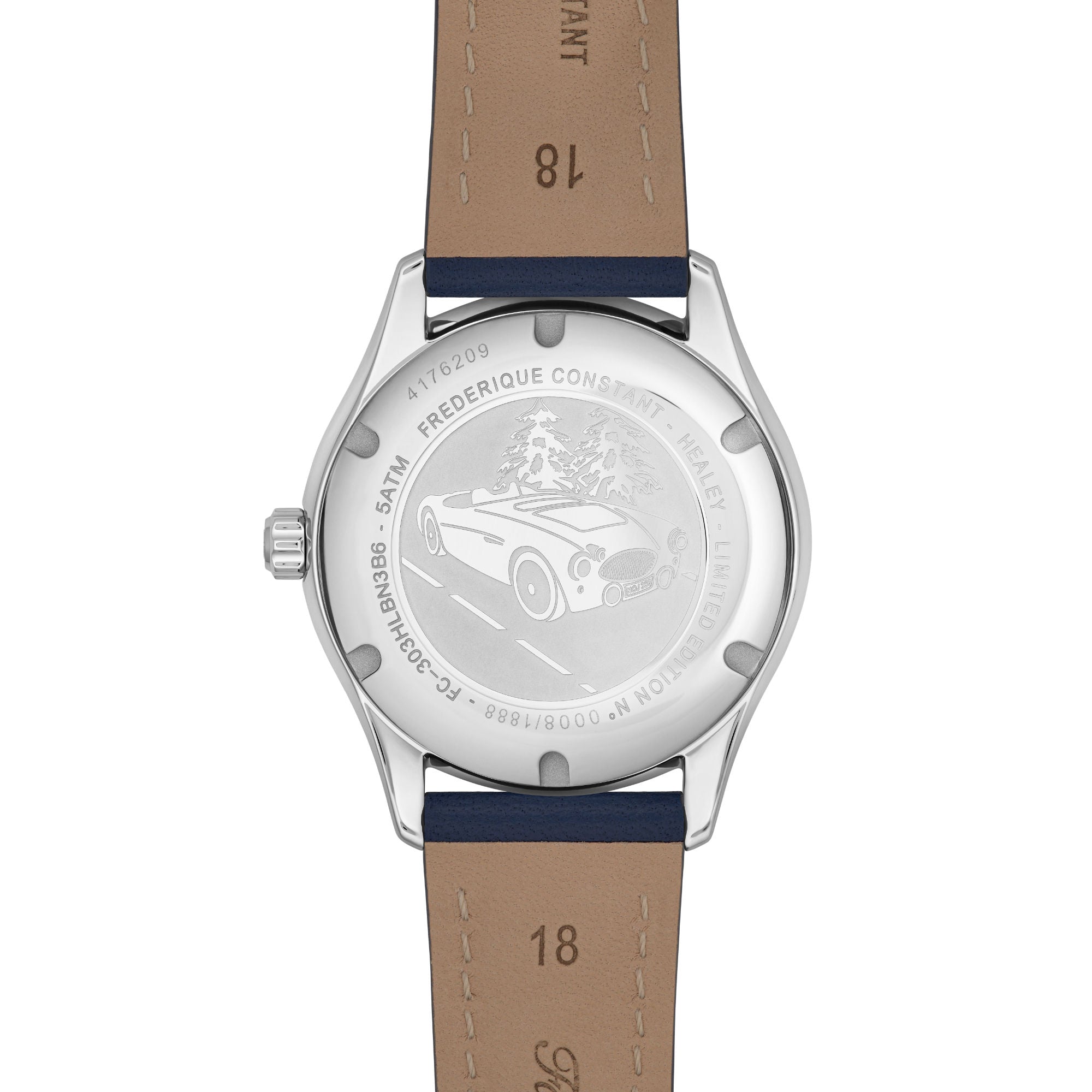 Frederique Constant Classics Vintage Rally Healey Automatik (FC-303HLBN3B6) aus Leder, Edelstahl