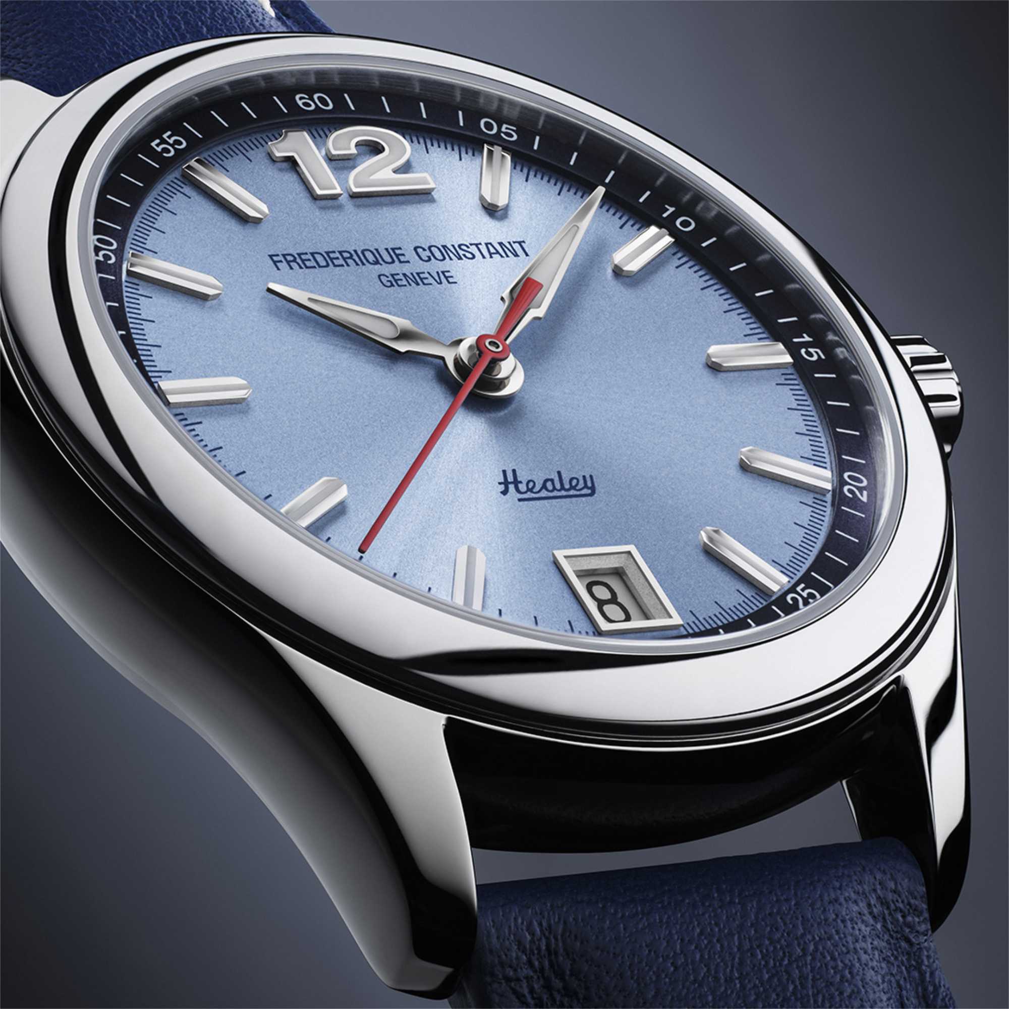 Frederique Constant Classics Vintage Rally Healey Automatik (FC-303HLBN3B6) aus Leder, Edelstahl