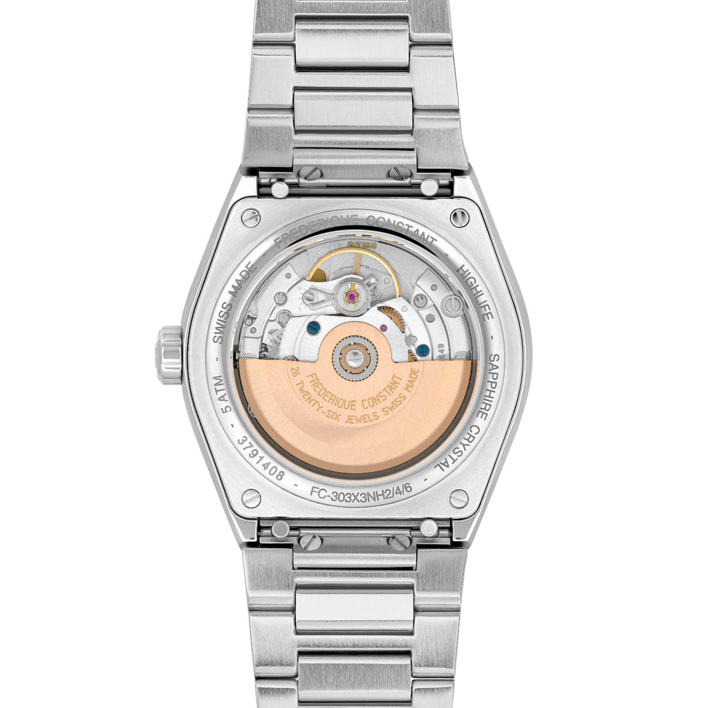 Frederique Constant Highlife Automatic Cosc (FC-303BL3NH6B) aus Edelstahl mit Rubin