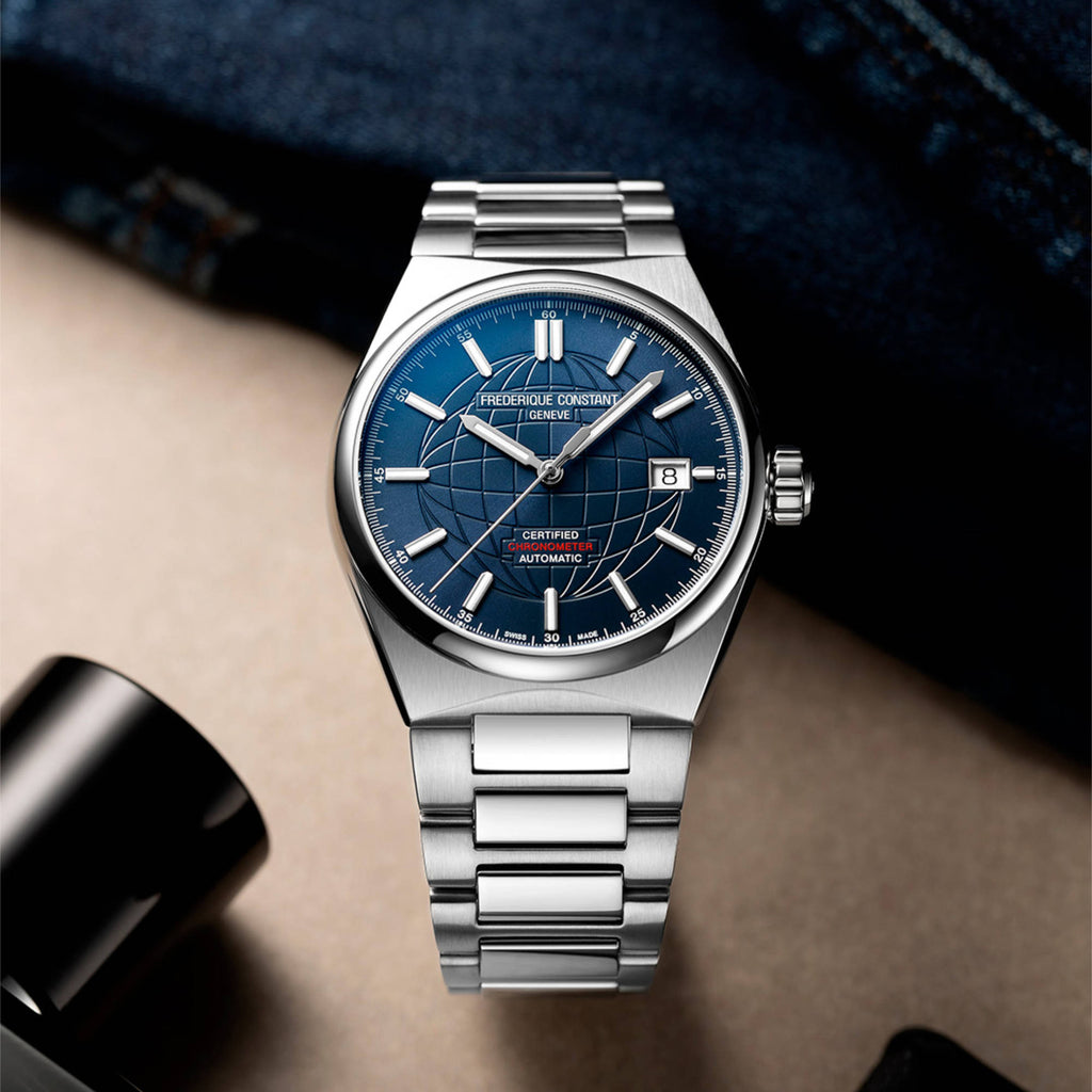 Frederique Constant Highlife Automatic Cosc (FC-303BL3NH6B) aus Edelstahl mit Rubin