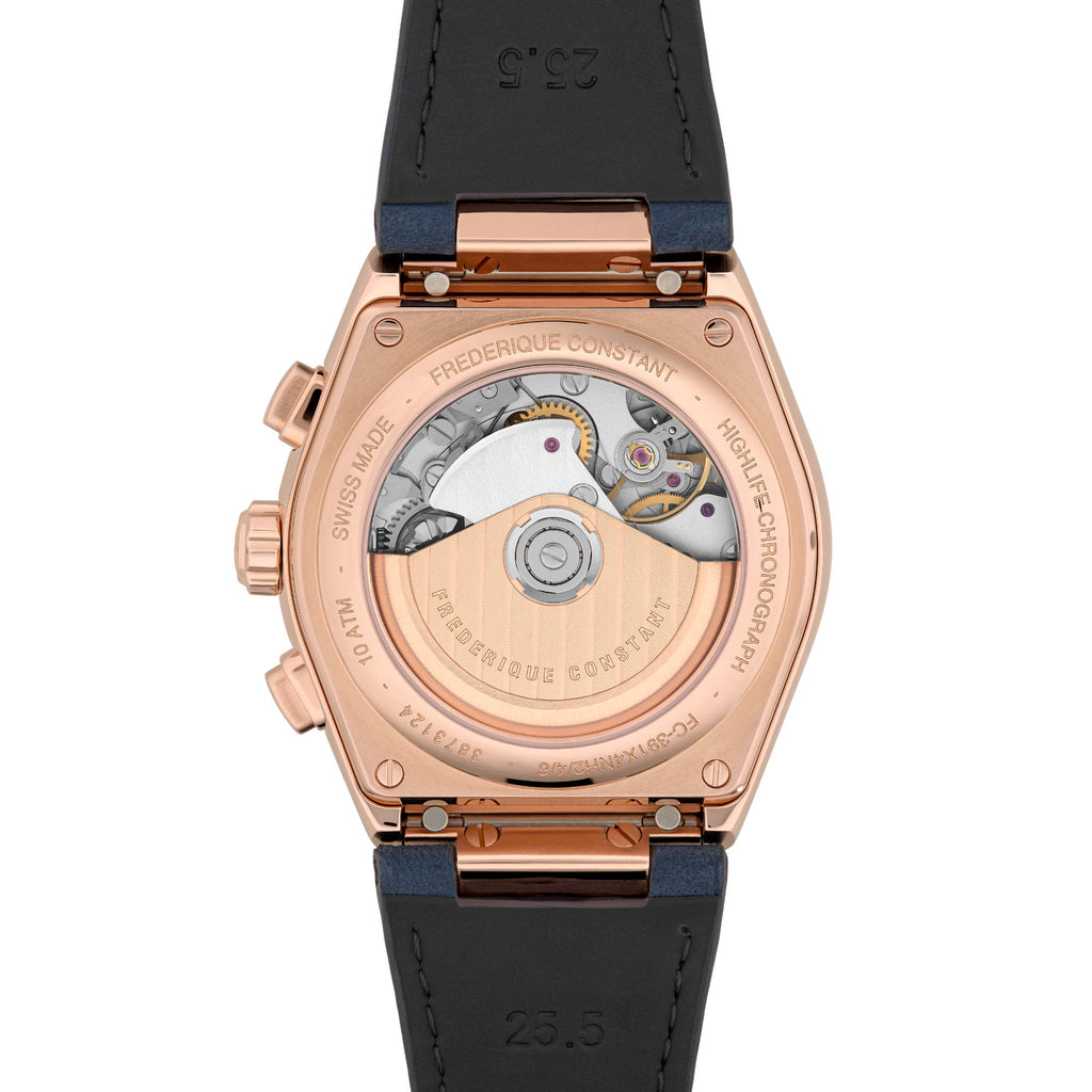 Frederique Constant Highlife Chronograph Automatik (FC-391NS4NH4) aus Leder, Edelstahl