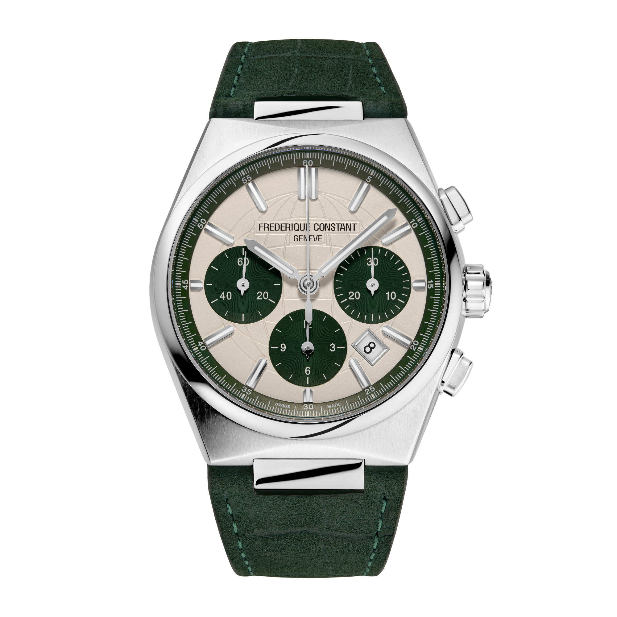 Frederique Constant Highlife Chronograph Automatik (FC-391SGR4NH6) aus Leder, Edelstahl